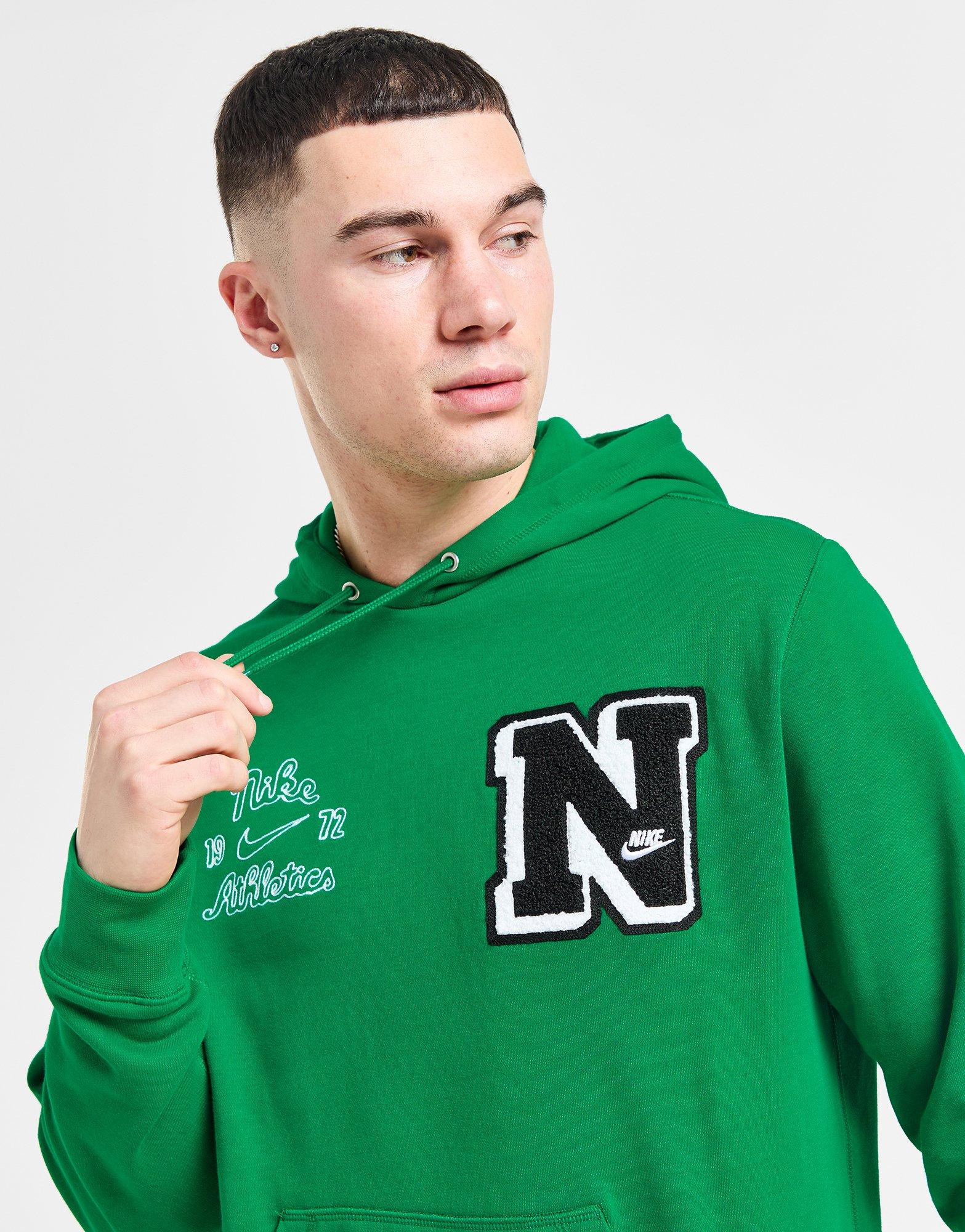 Green Nike Club Script Hoodie | JD Sports