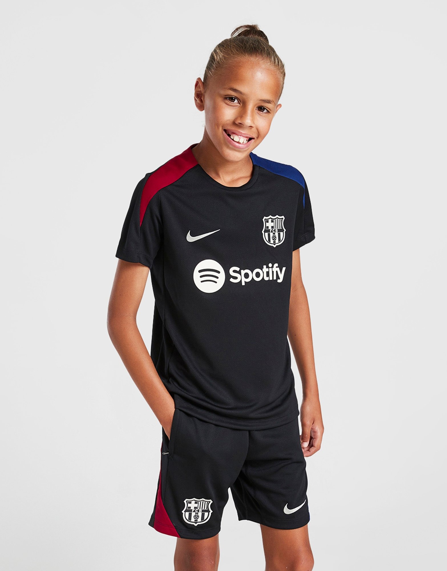 Black Nike FC Barcelona Strike Shorts Junior | JD Sports UK