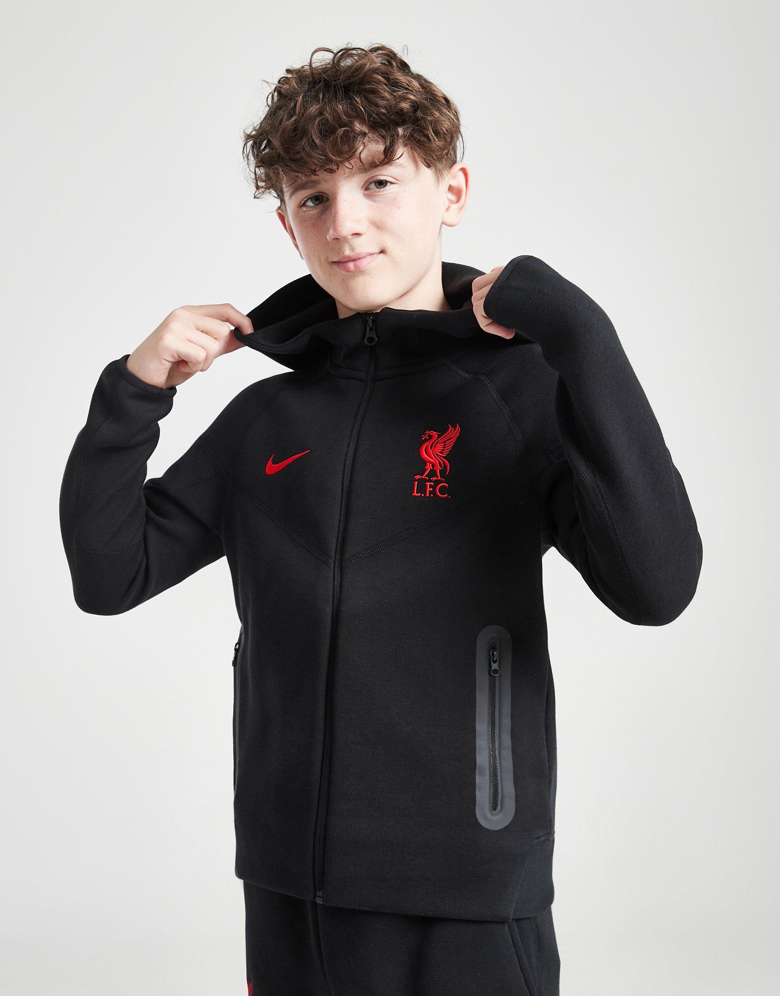 Black Nike Liverpool FC Tech Fleece Full Zip Hoodie Junior JD Sports Ireland