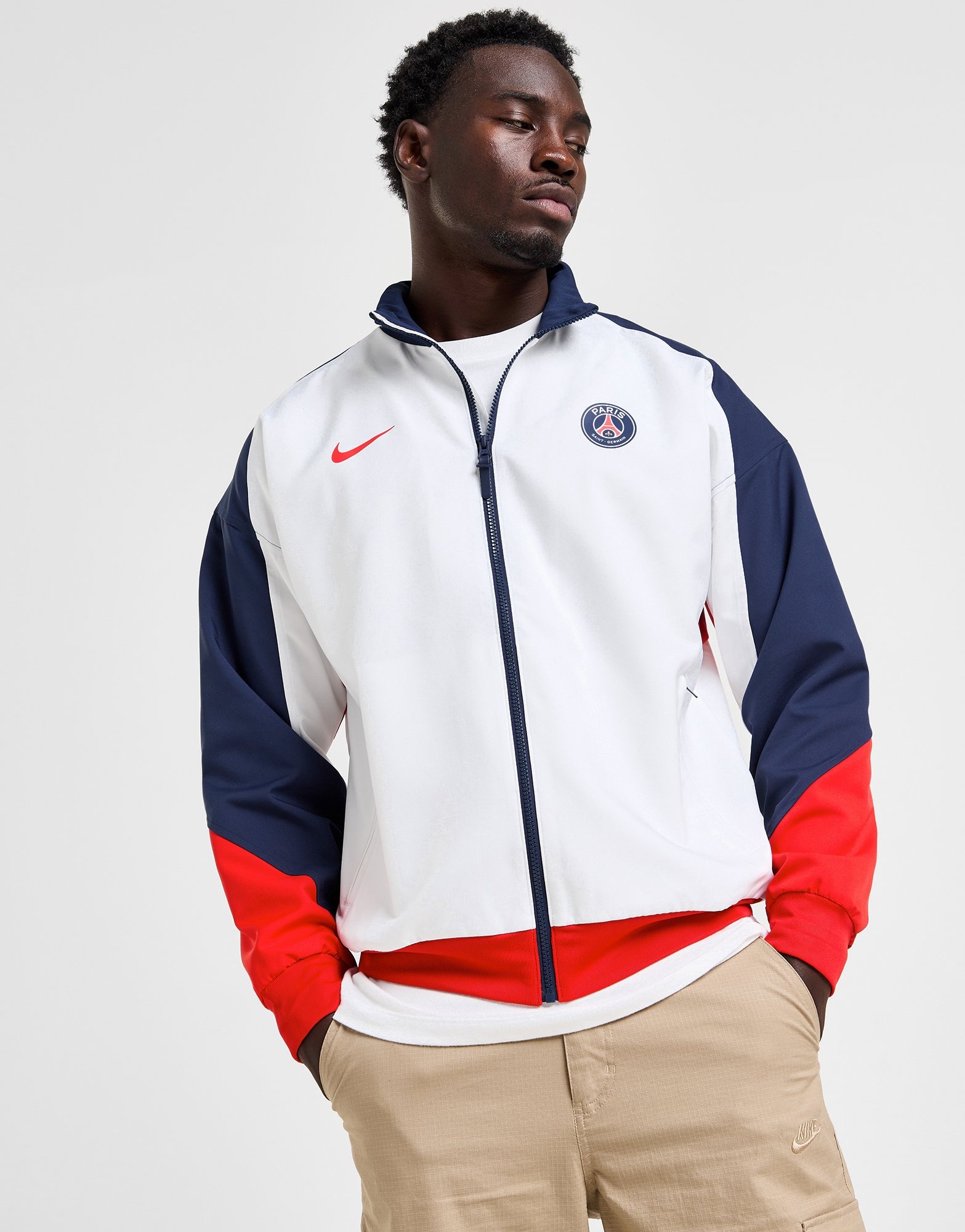 White Nike Paris Saint Germain Anthem Jacket | JD Sports UK