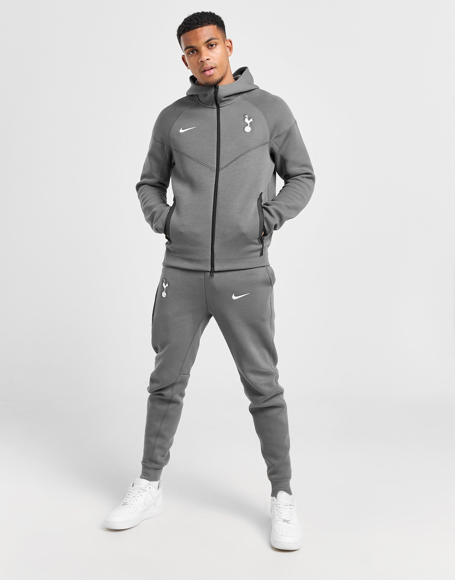 Grey Nike Tottenham Hotspur FC Tech Fleece Track Pants JD Sports Malaysia