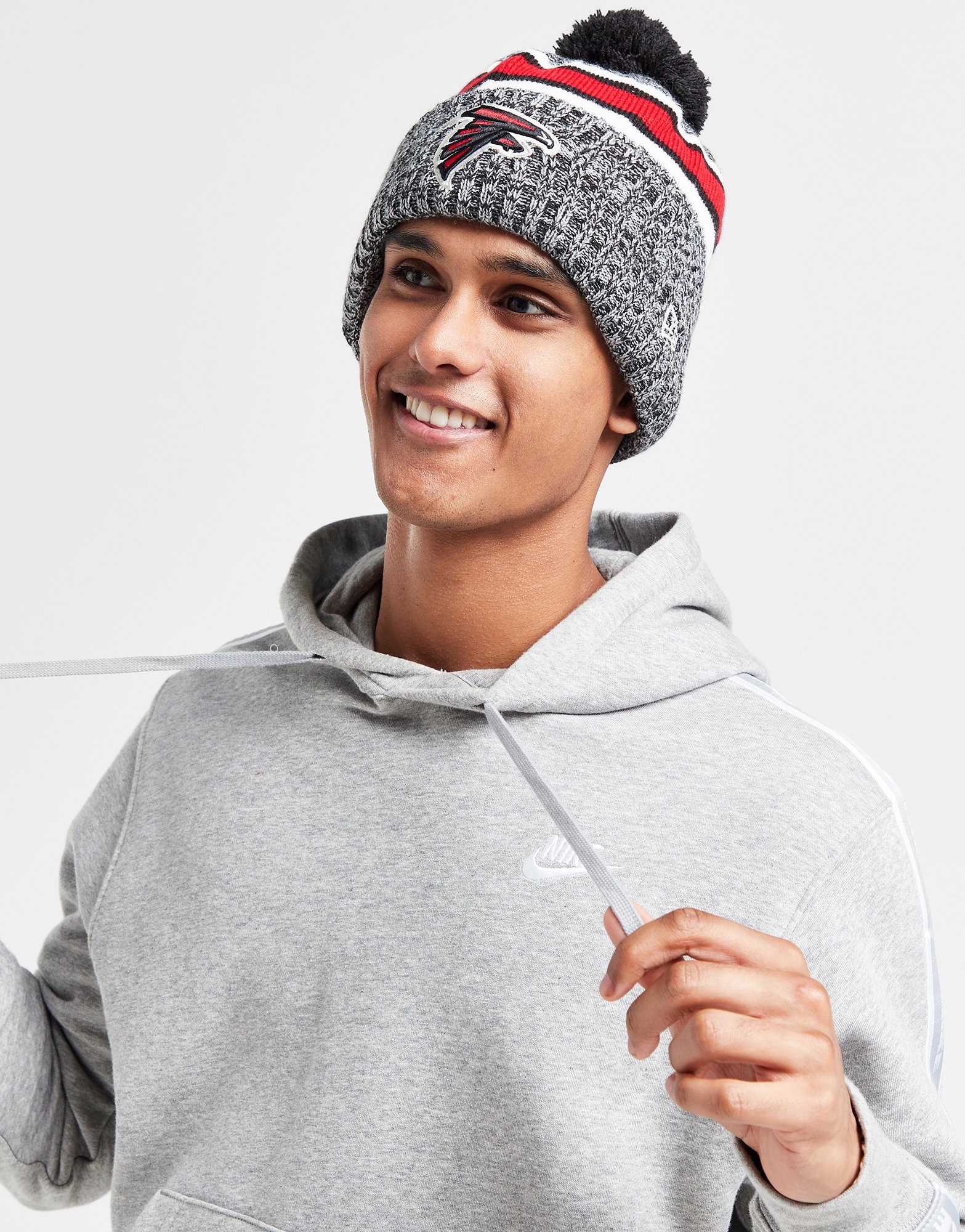 Grey New Era NFL Atlanta Falcons Pom Beanie JD Sports UK