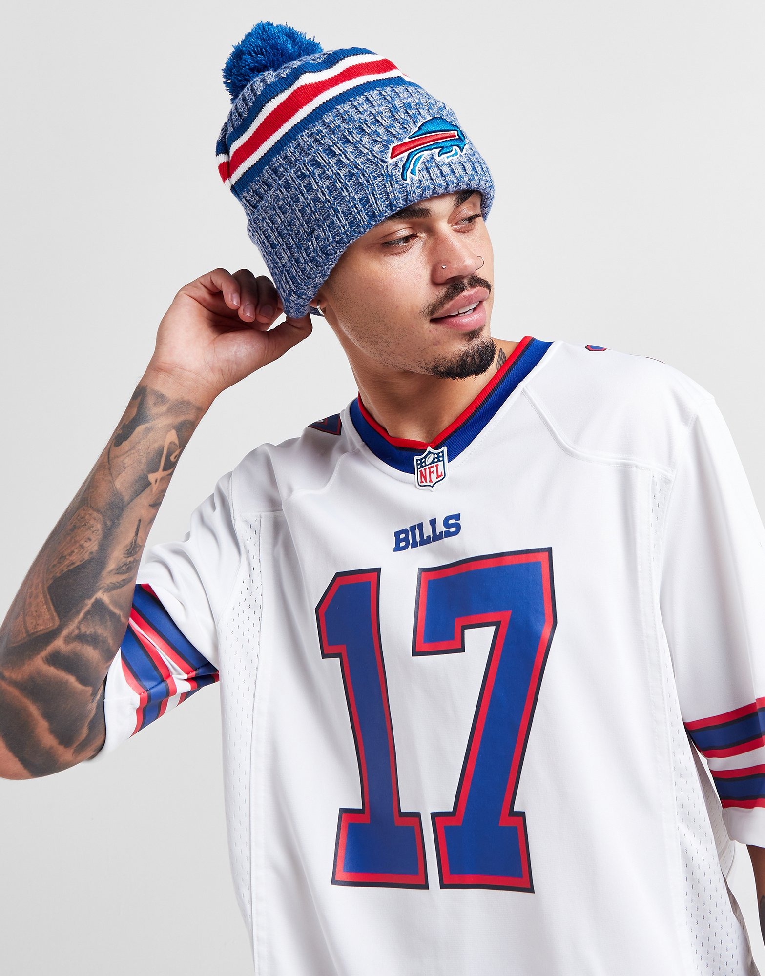 Blue New Era NFL Buffalo Bills Pom Beanie JD Sports