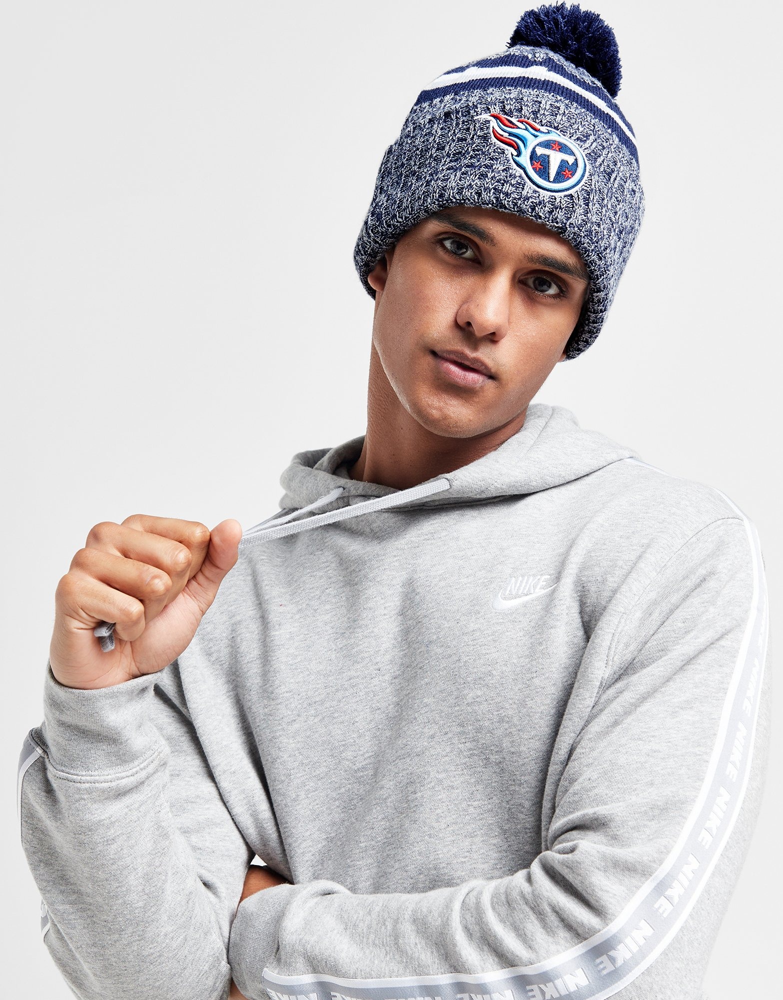 Blue New Era NFL Tennessee Titans Pom Beanie JD Sports