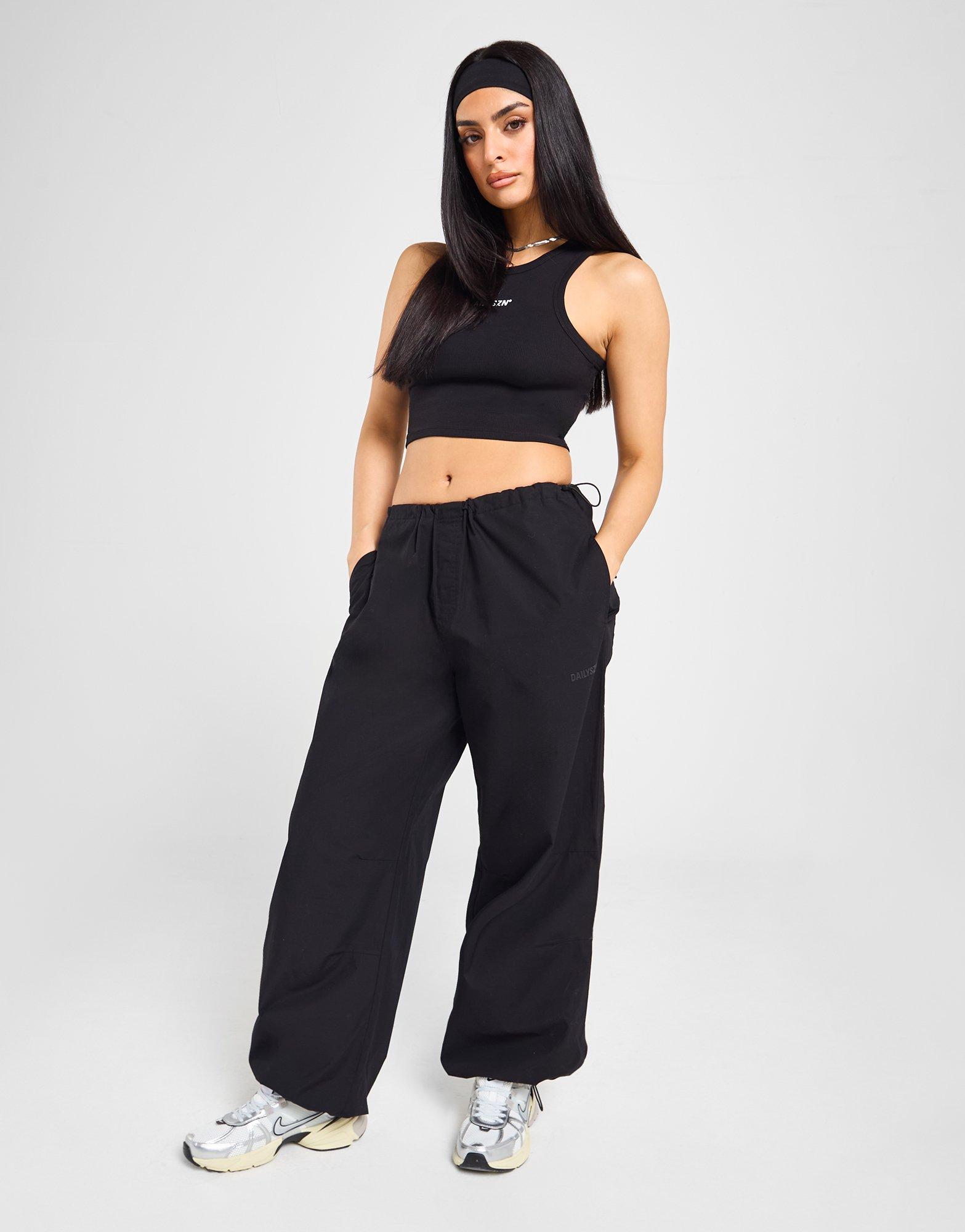 Black DAILYSZN Everyday Parachute Pants | JD Sports UK