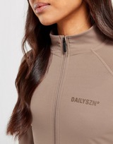 DAILYSZN Top Full Zip Fitted
