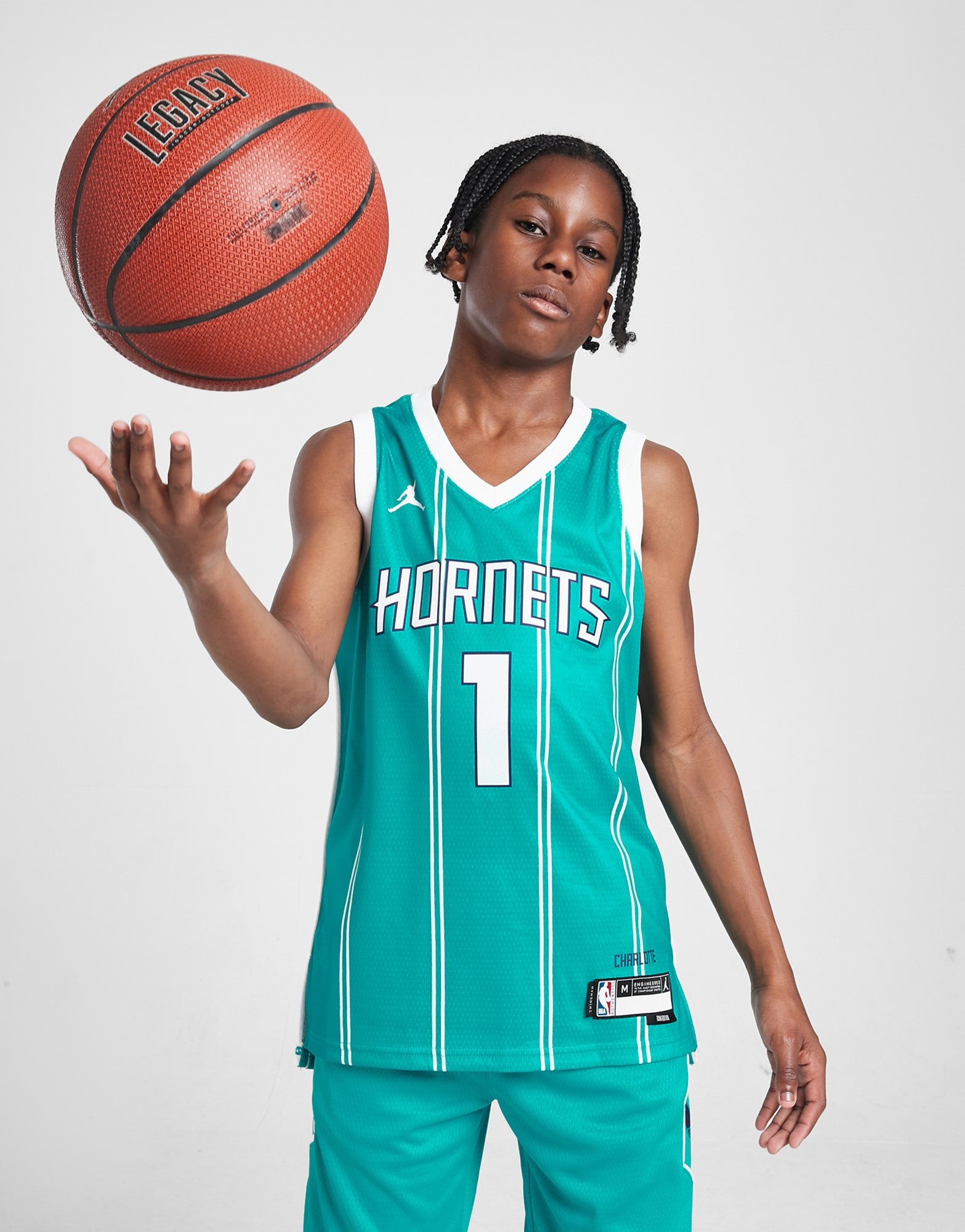 Blue Nike NBA Charlotte Hornets Ball #1 Jersey Junior | JD Sports UK