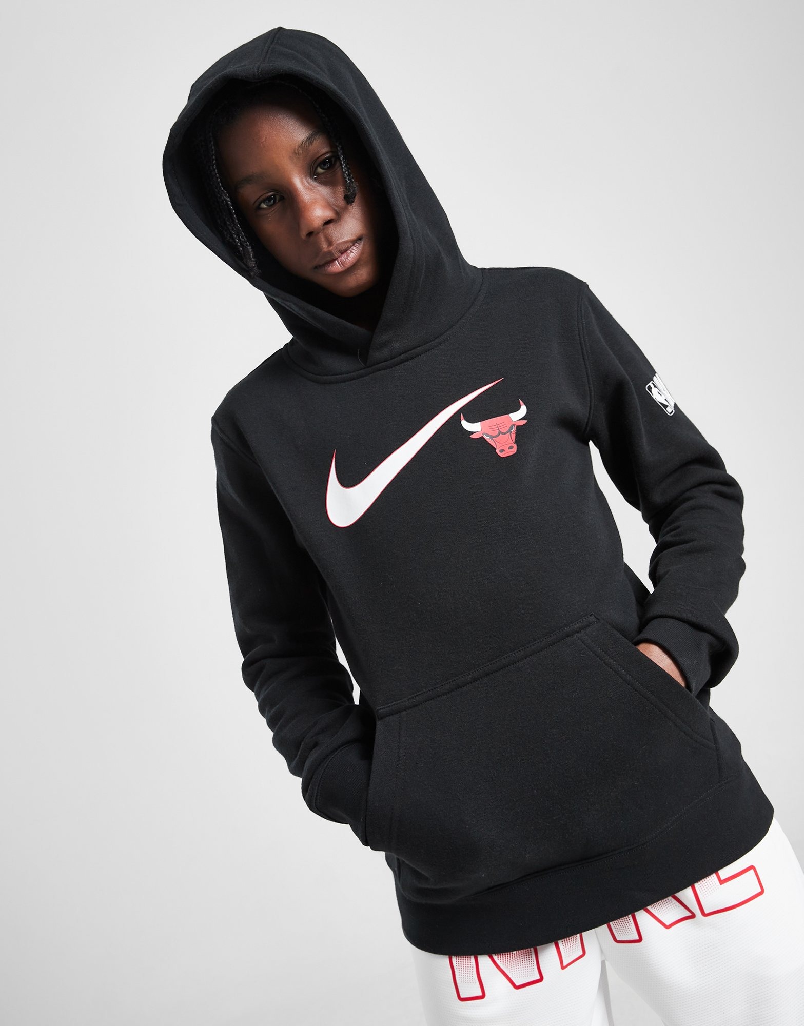 Black Nike NBA Chicago Bulls Hoodie Junior | JD Sports UK