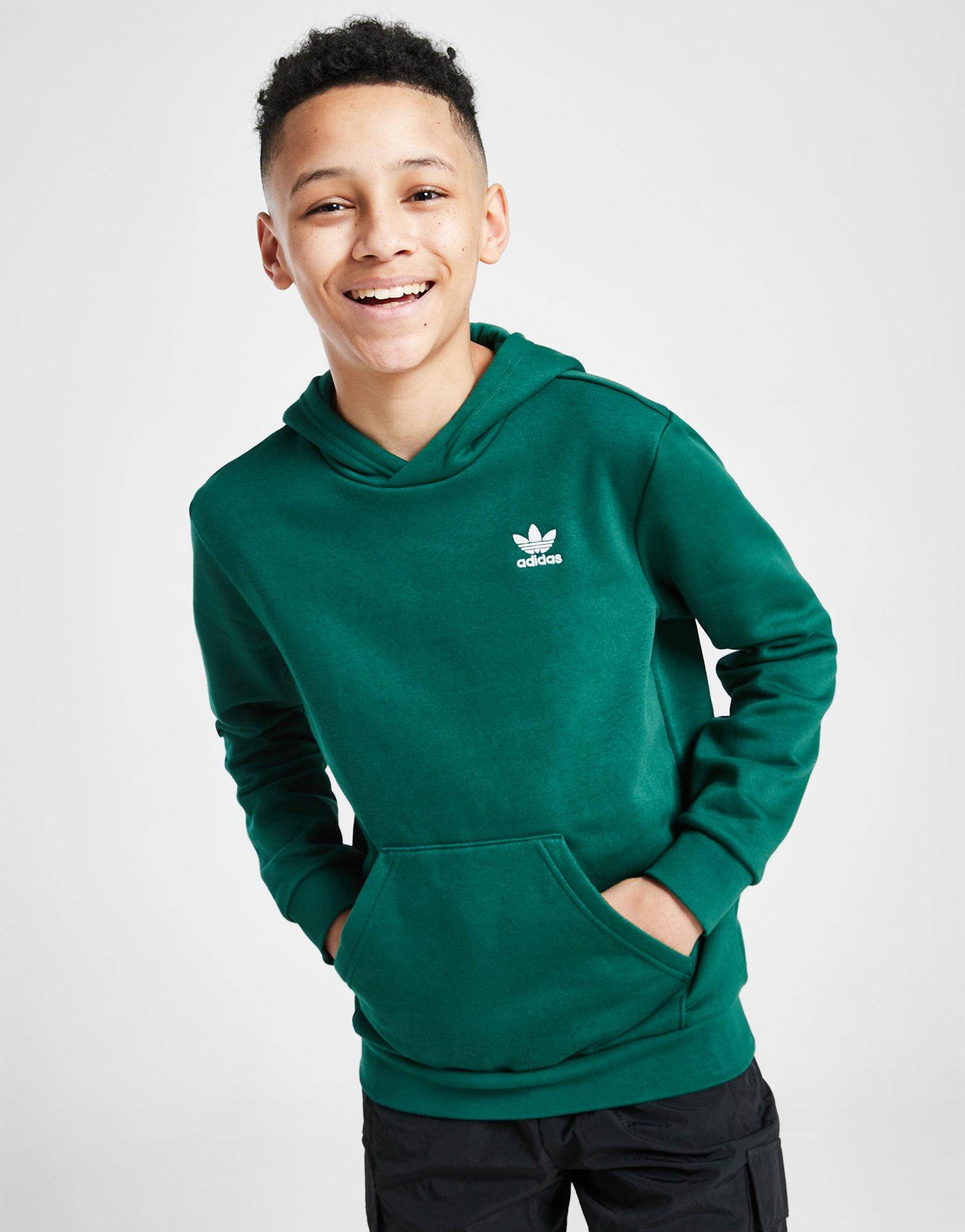 Green adidas Originals Essential Overhead Hoodie Junior JD Sports Global