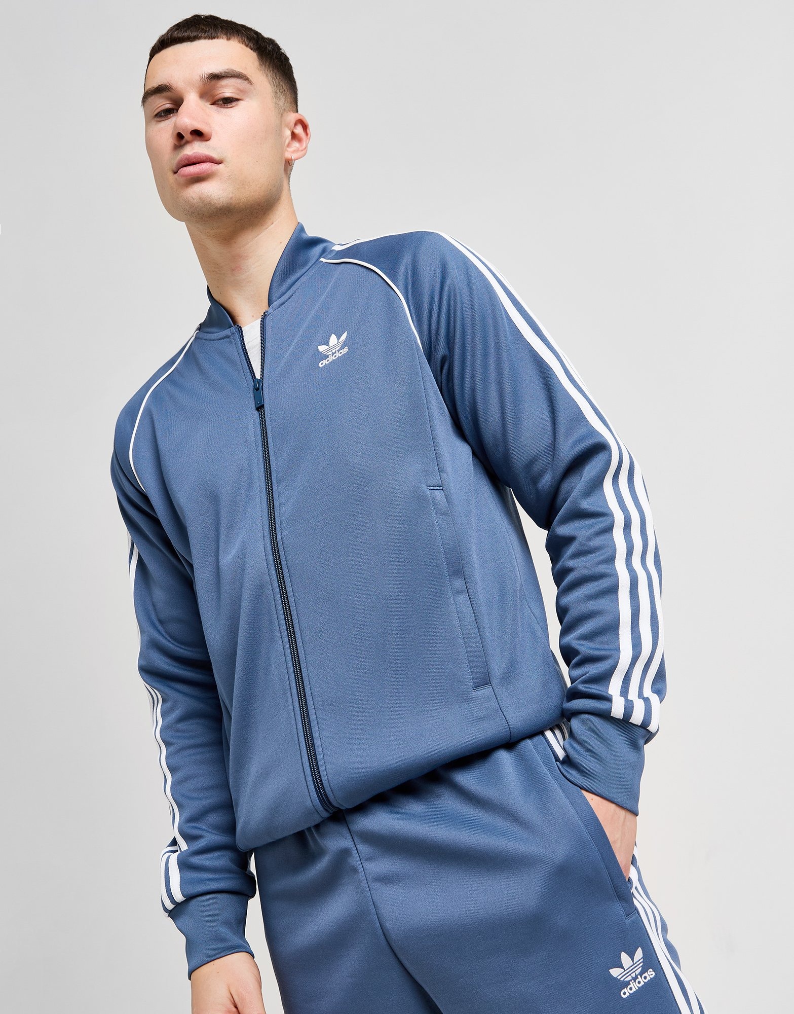 Adidas originals tape track top best sale