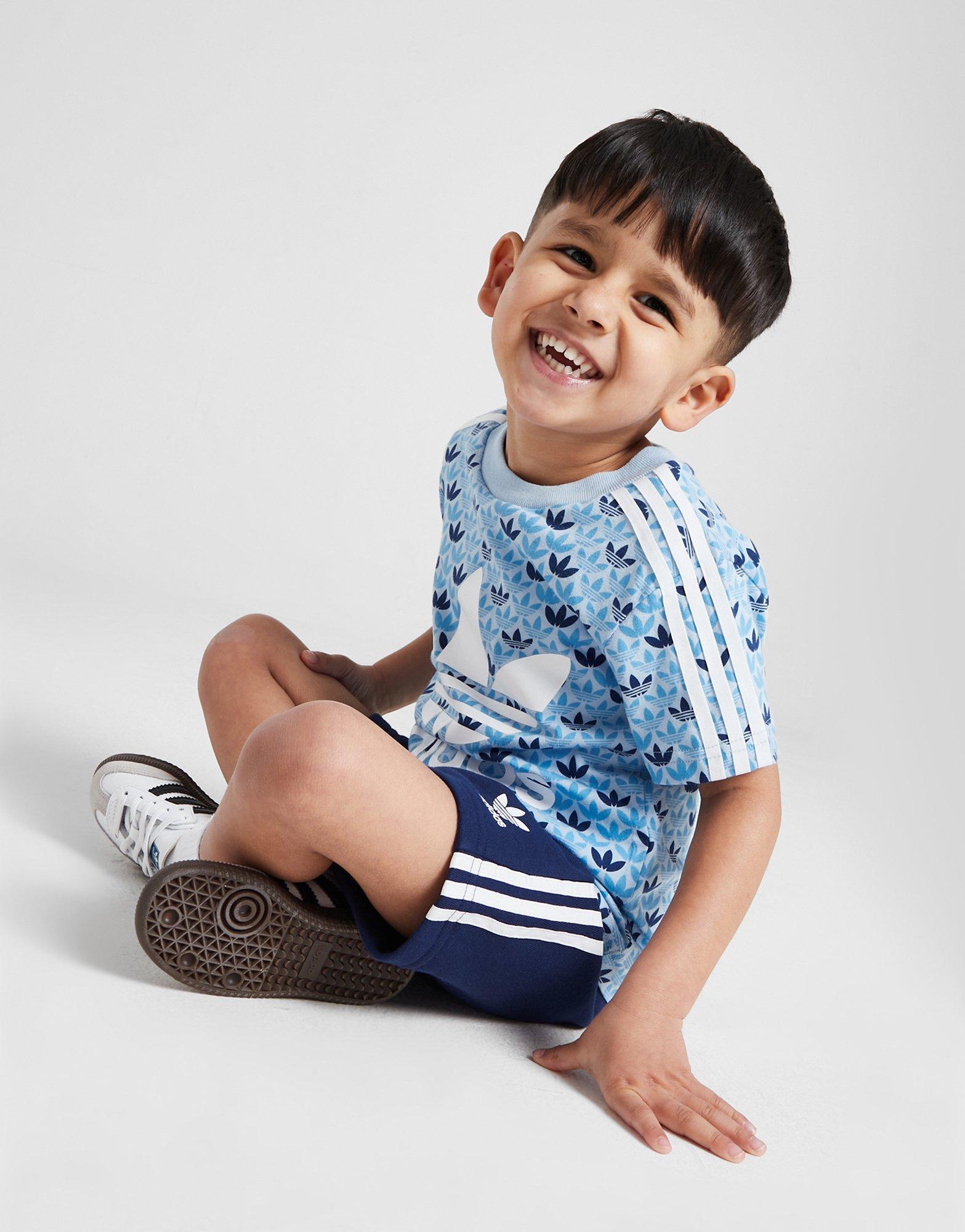 adidas Originals Mono All-Over-Print T-Shirt/Shorts Set Babys