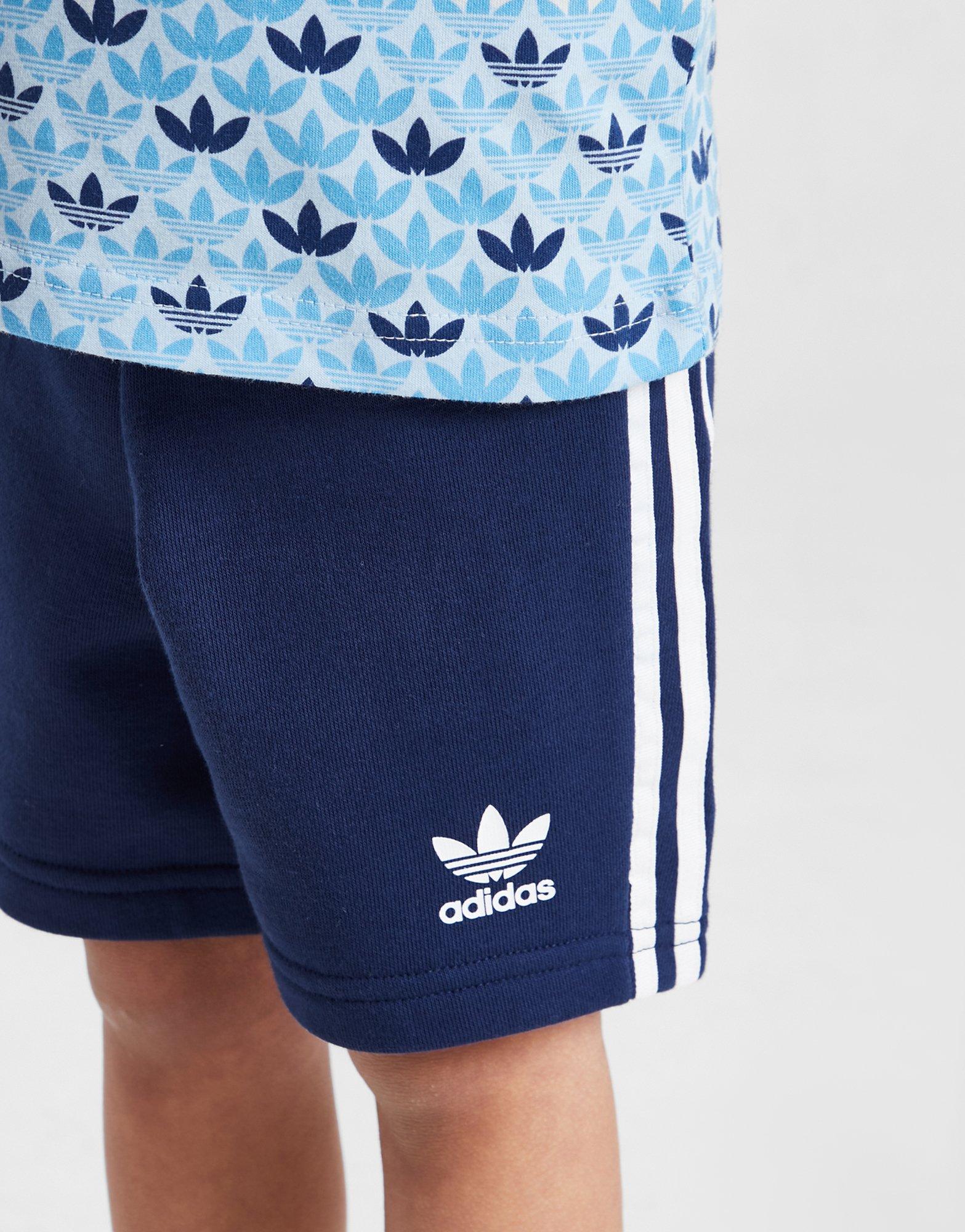 adidas Originals Mono All-Over-Print T-Shirt/Shorts Set Babys
