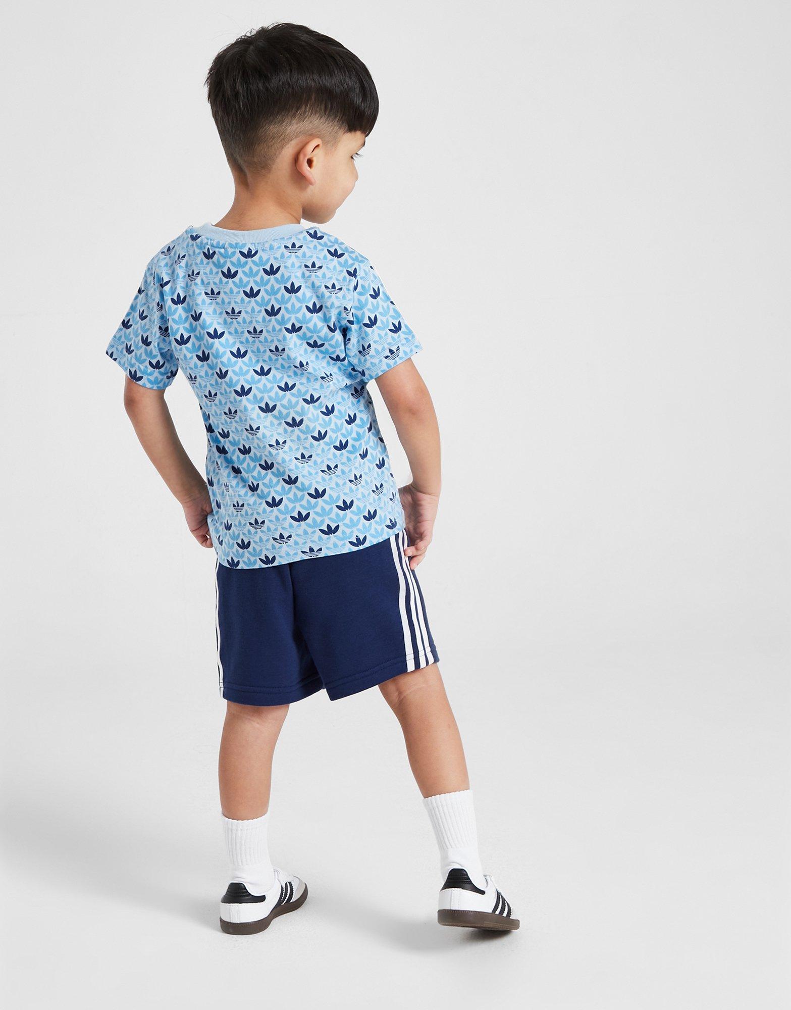 adidas Originals Mono All-Over-Print T-Shirt/Shorts Set Babys