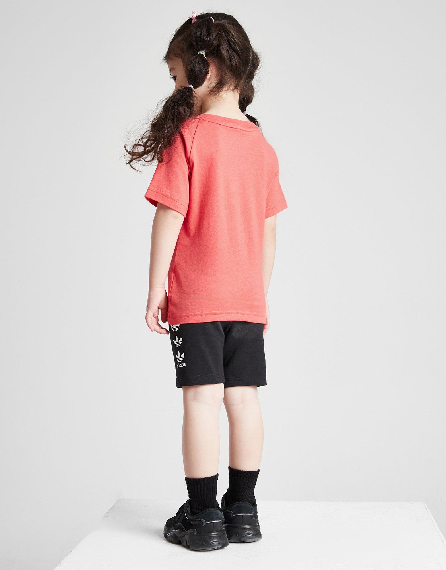 adidas Originals Girls' Repeat Trefoil T-Shirt/Shorts Set Infant