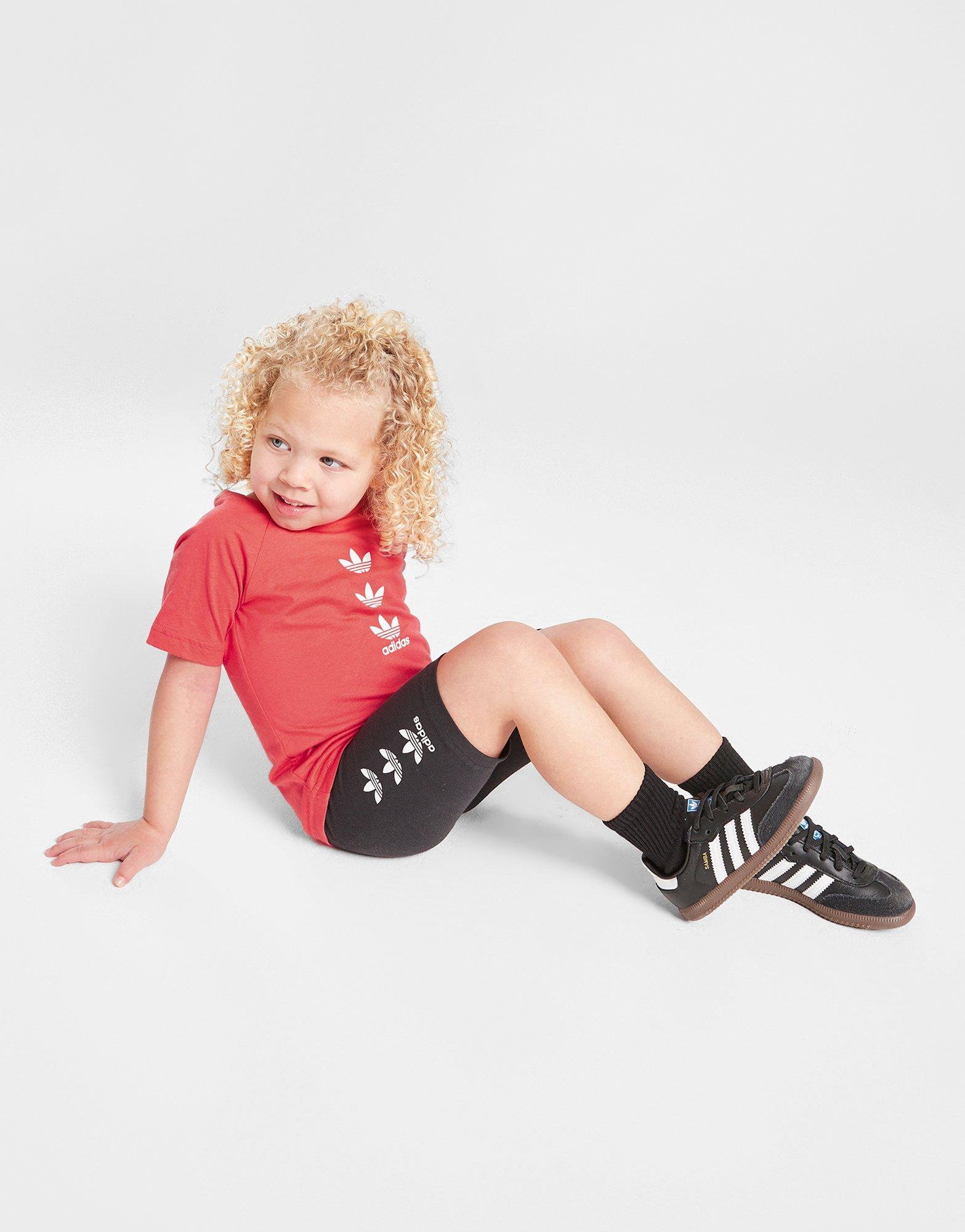adidas Originals Girls' Repeat Trefoil T-Shirt/Shorts Set Infant