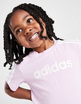 adidas Girls' Linear T-Shirt/Shorts Babys