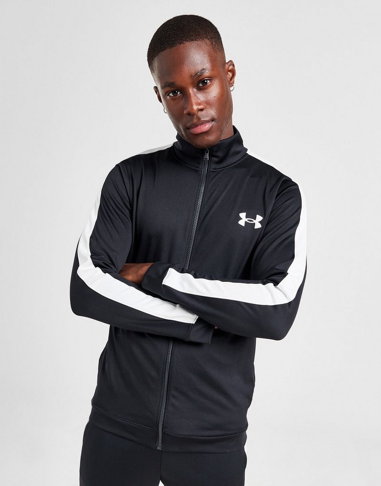 Black Under Armour UA Poly Track Top | JD Sports UK