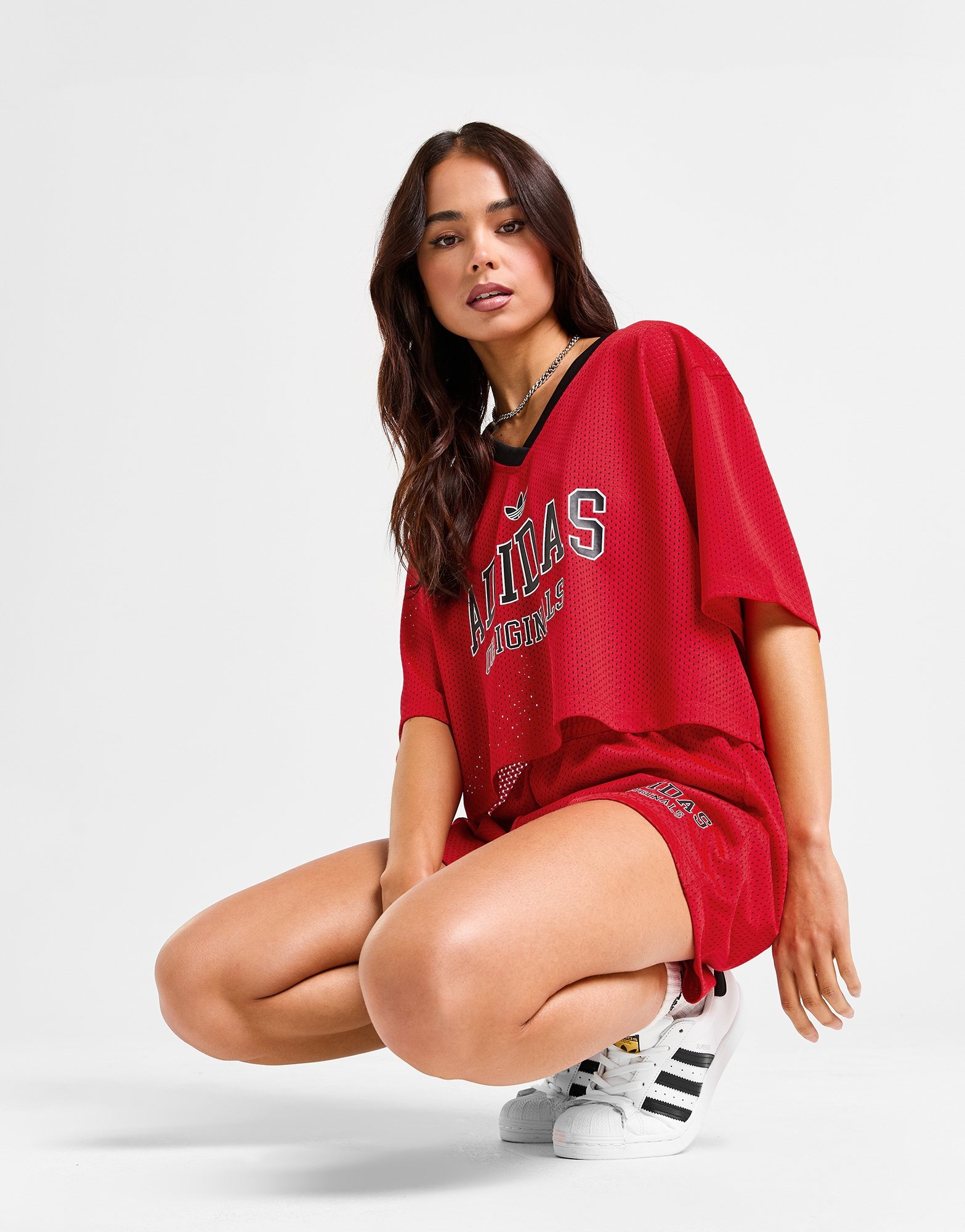 adidas Originals Varsity Mesh T Shirt Rot JD Sports Deutschland