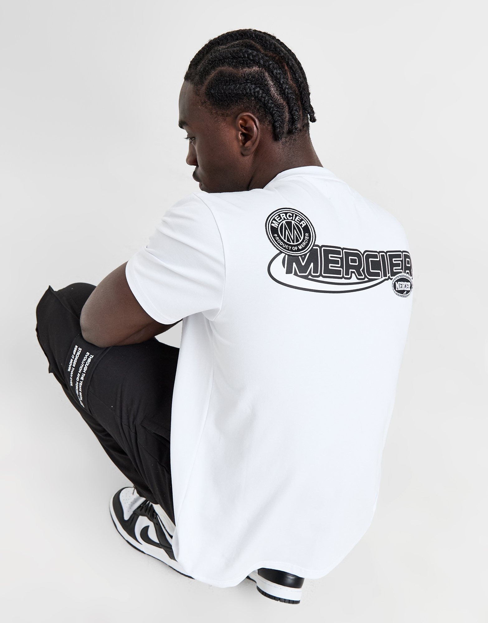 White MERCIER Racer Badge T-Shirt - JD Sports