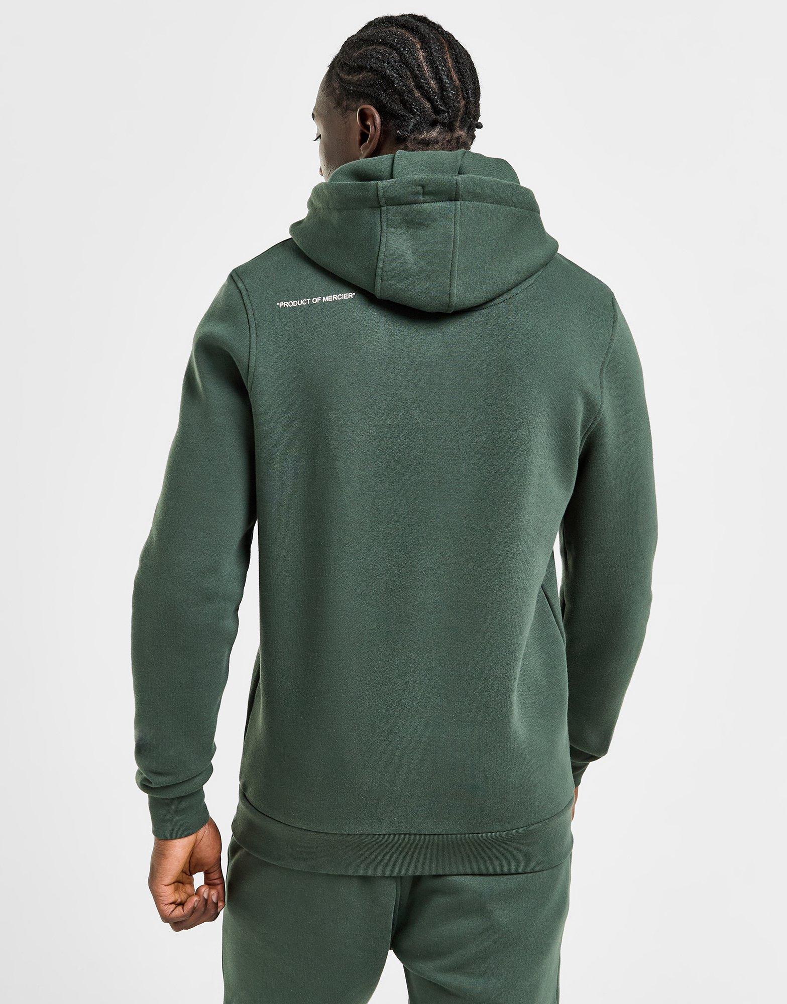 Green MERCIER Mono Badge Hoodie | JD Sports UK 