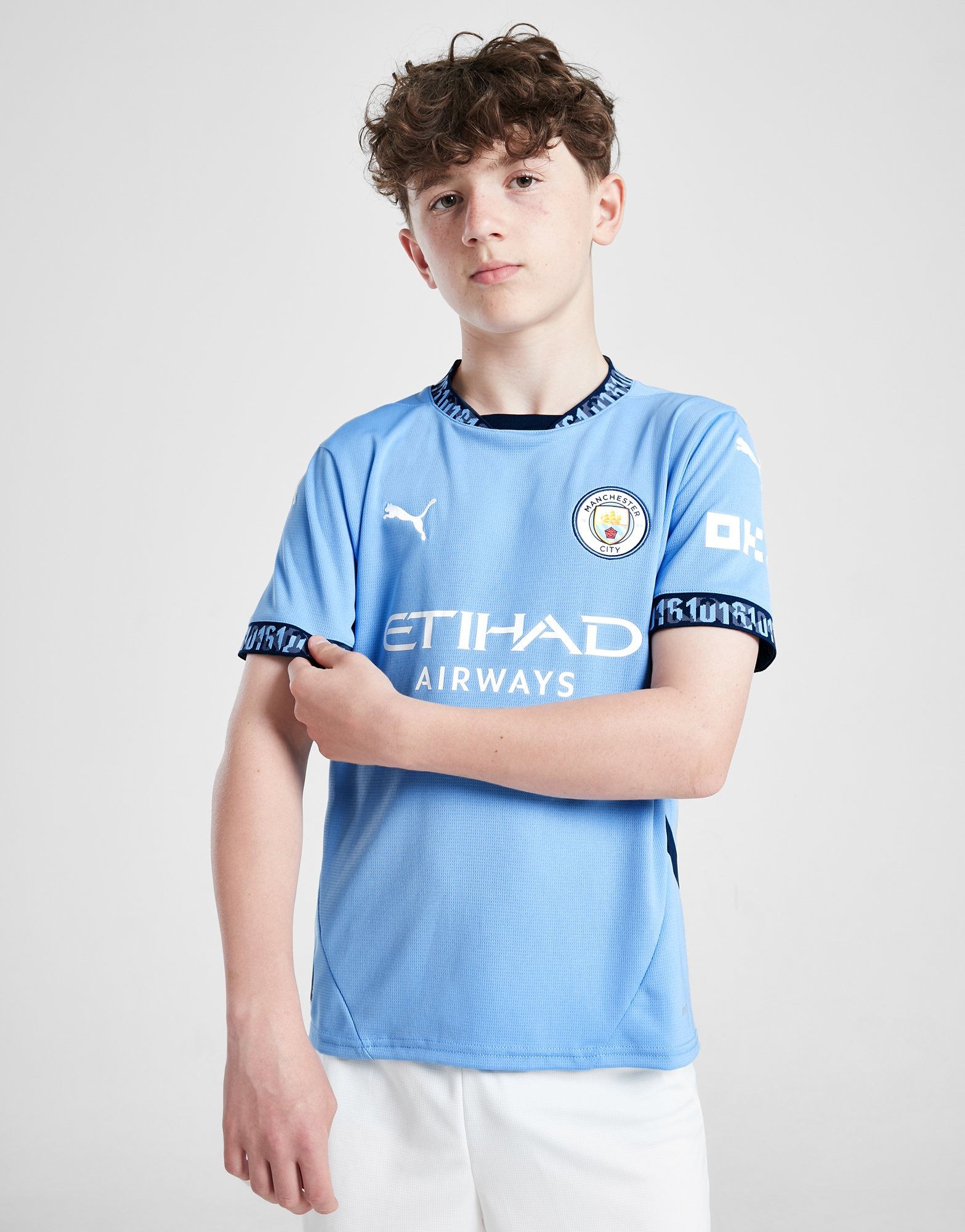 Retro Soccer Jersey Manchester City Home Replica Fan Version