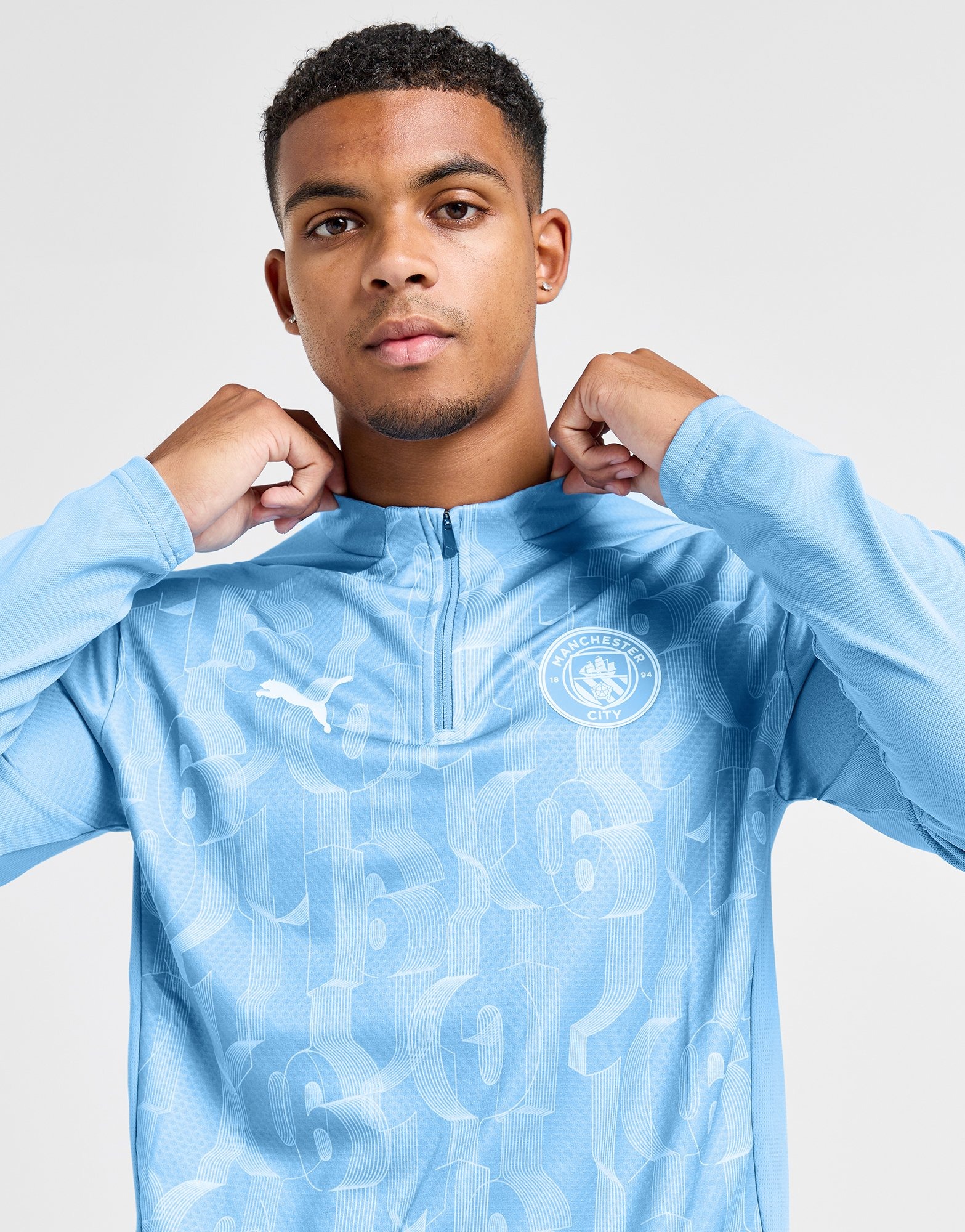 Felpa Con Cappuccio Manchester City - Collezione Ufficiale | Cotone, Taglie Uomo E Bambini - Foto 3