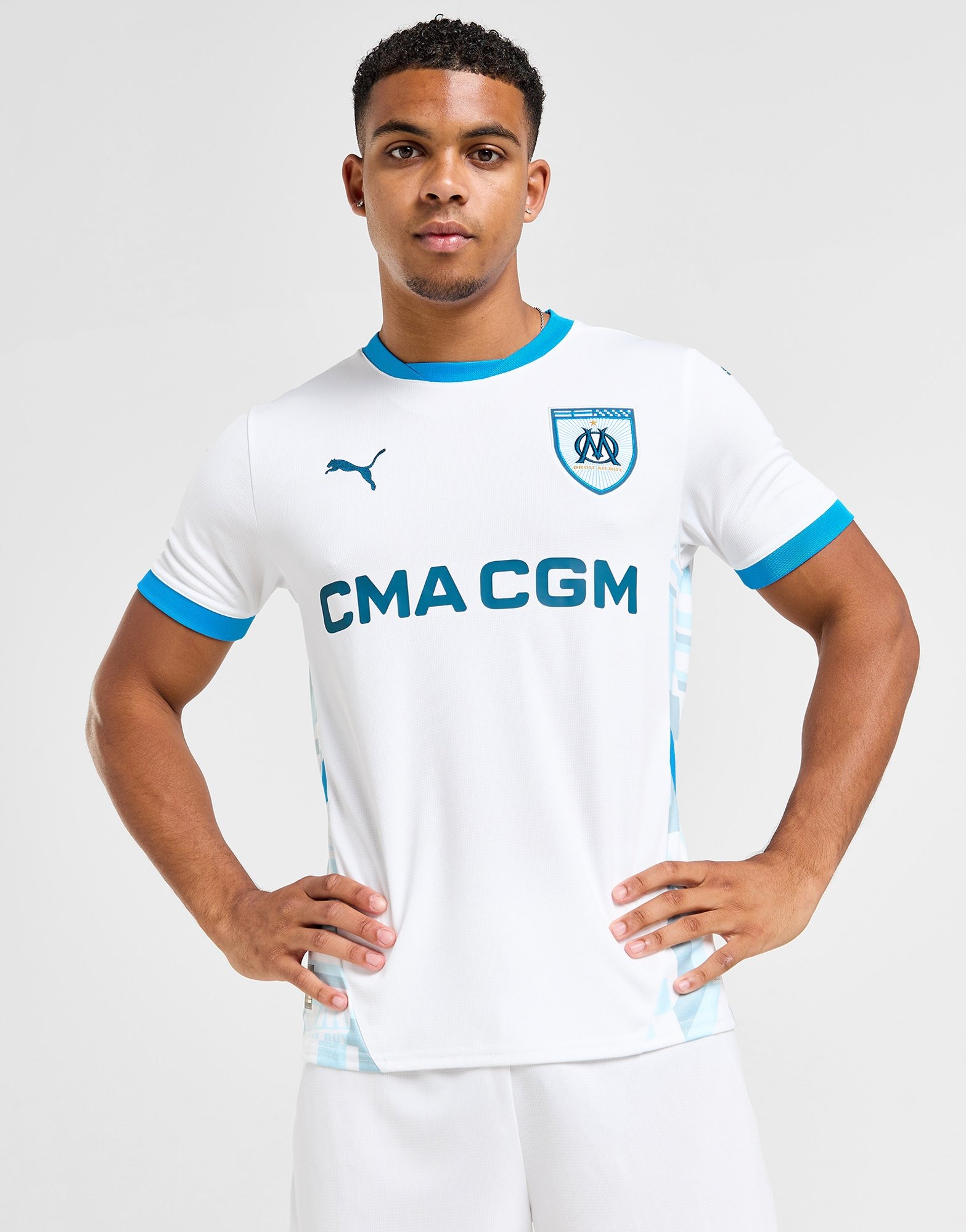 White PUMA Olympique Marseille 2024/25 Home Shirt | JD Sports UK