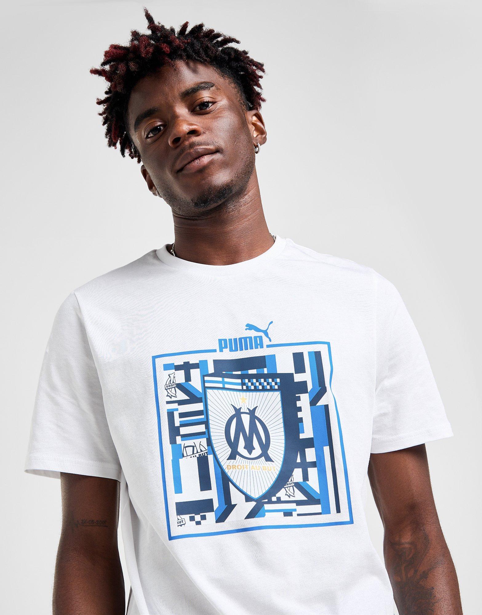 White PUMA Olympique Marseille Culture T Shirt JD Sports UK