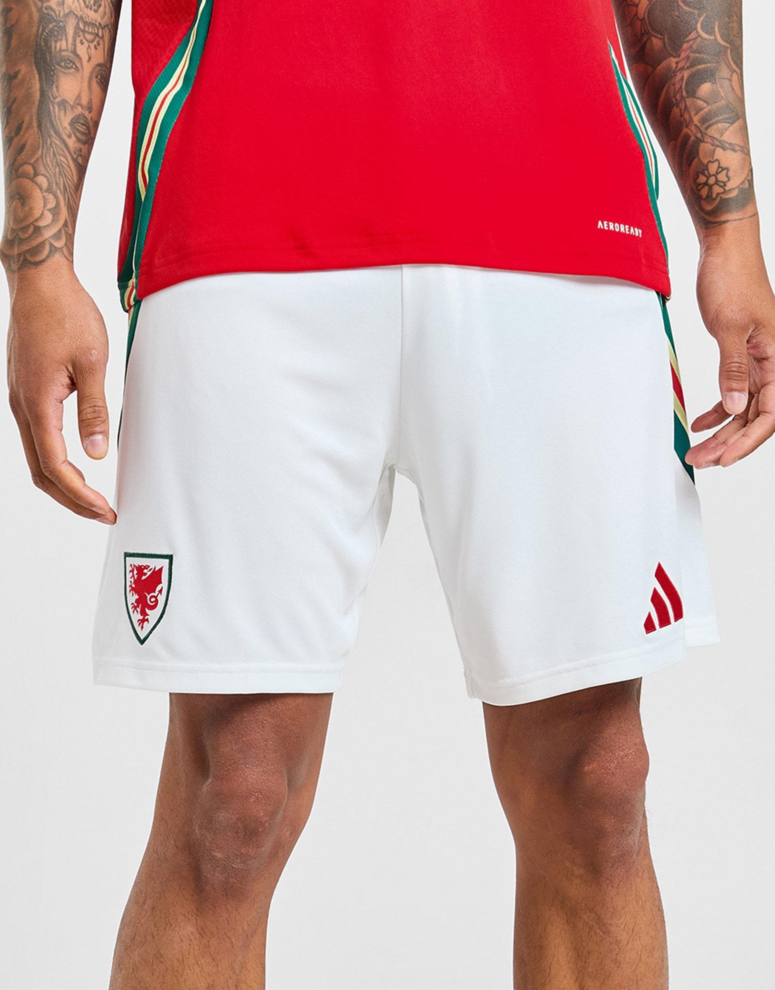 White adidas Wales 2024 Home Shorts | JD Sports UK