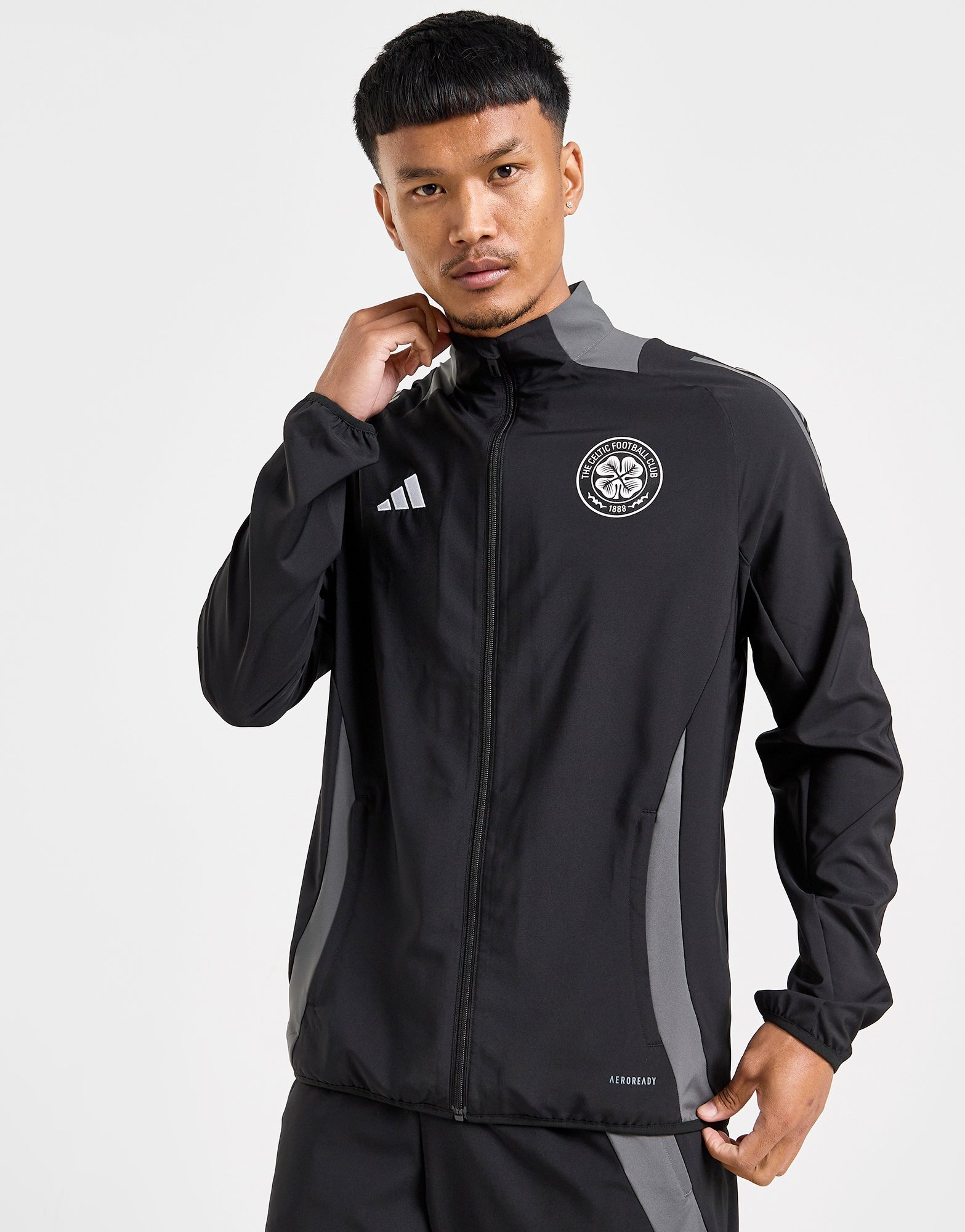 Black adidas Celtic Fc Presentation Jacket Pre Order - JD Sports