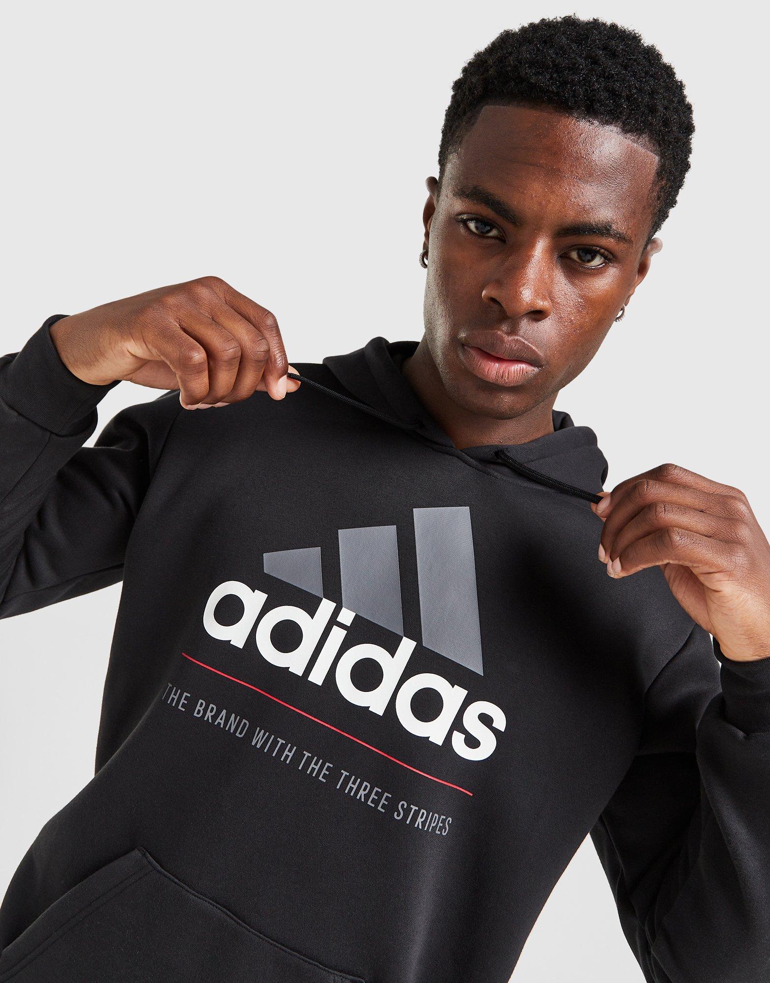 Black adidas Badge of Sport Logo Hoodie JD Sports Global