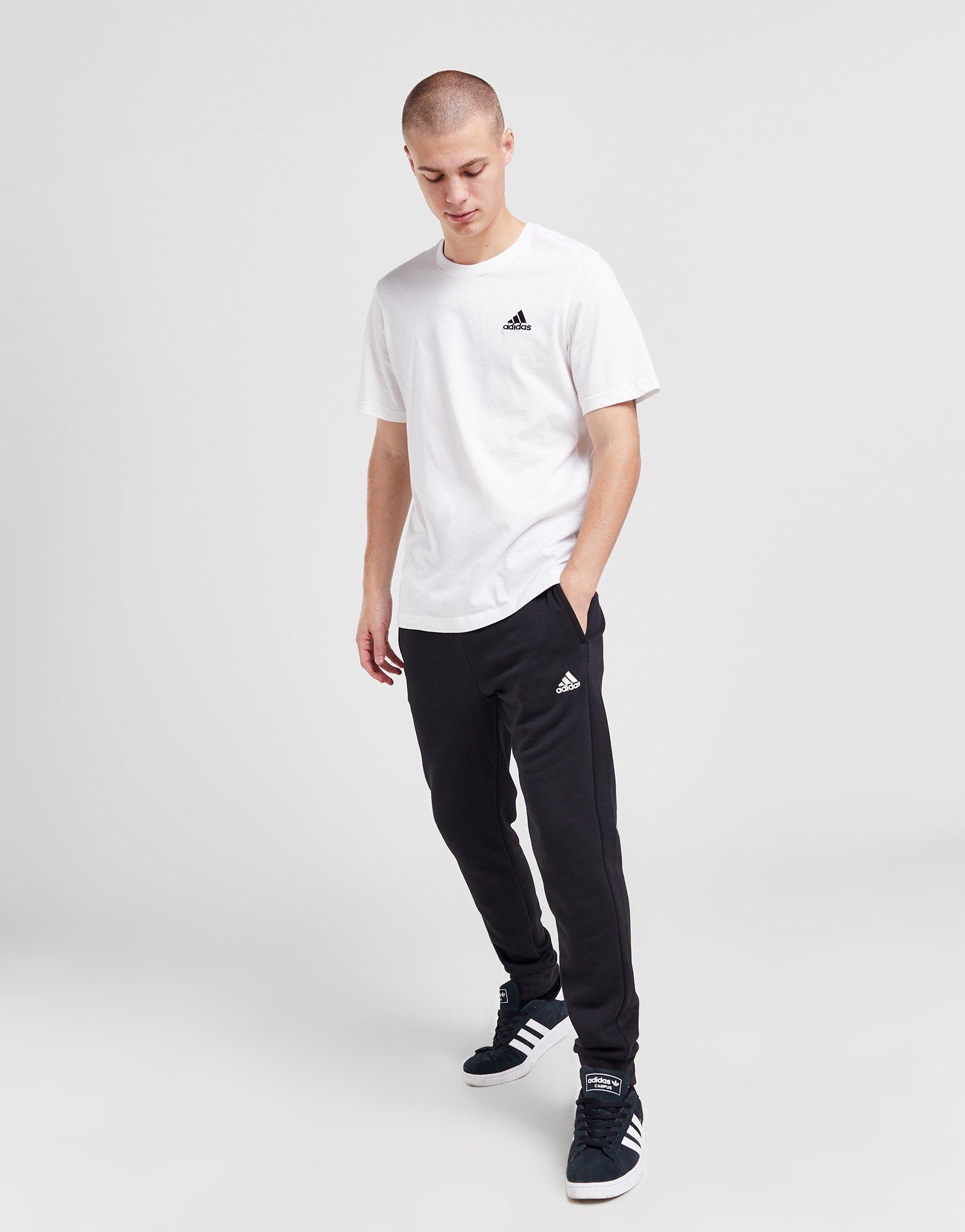 Adidas large best sale logo track pants