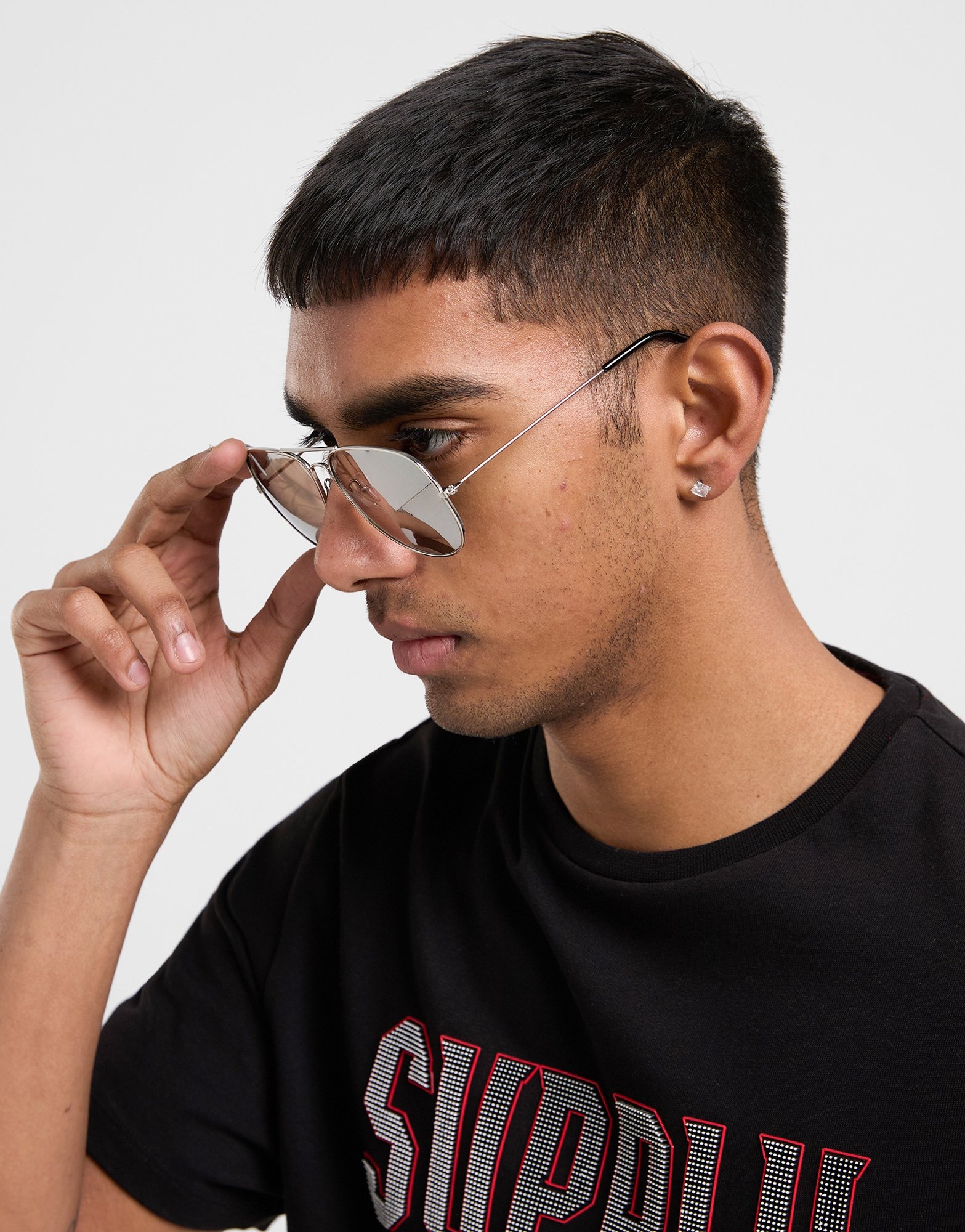 Black Supply & Demand Francis Aviator Sunglasses JD Sports UK