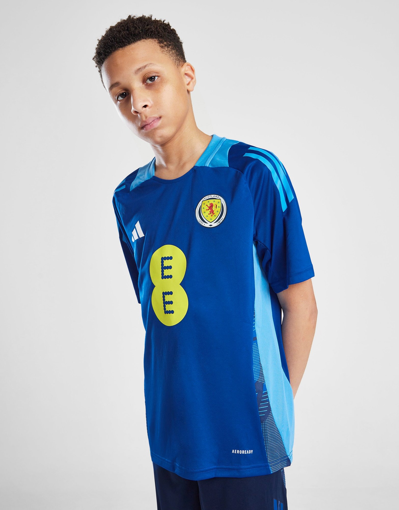 Blue adidas Scotland Tiro 24 Training Shirt Junior | JD Sports UK