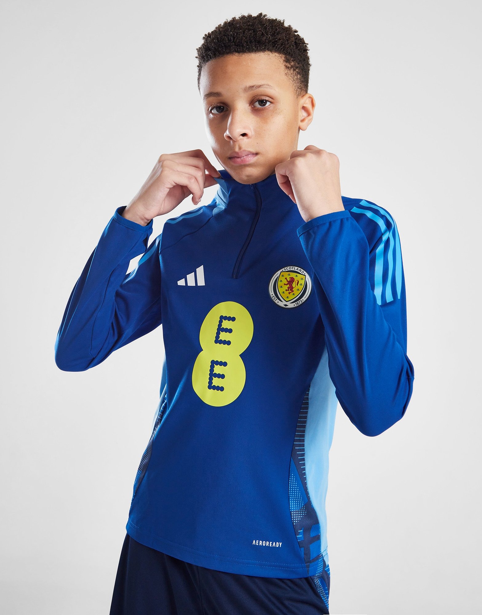 Blue adidas Scotland Tiro 24 Training Top Junior JD Sports UK
