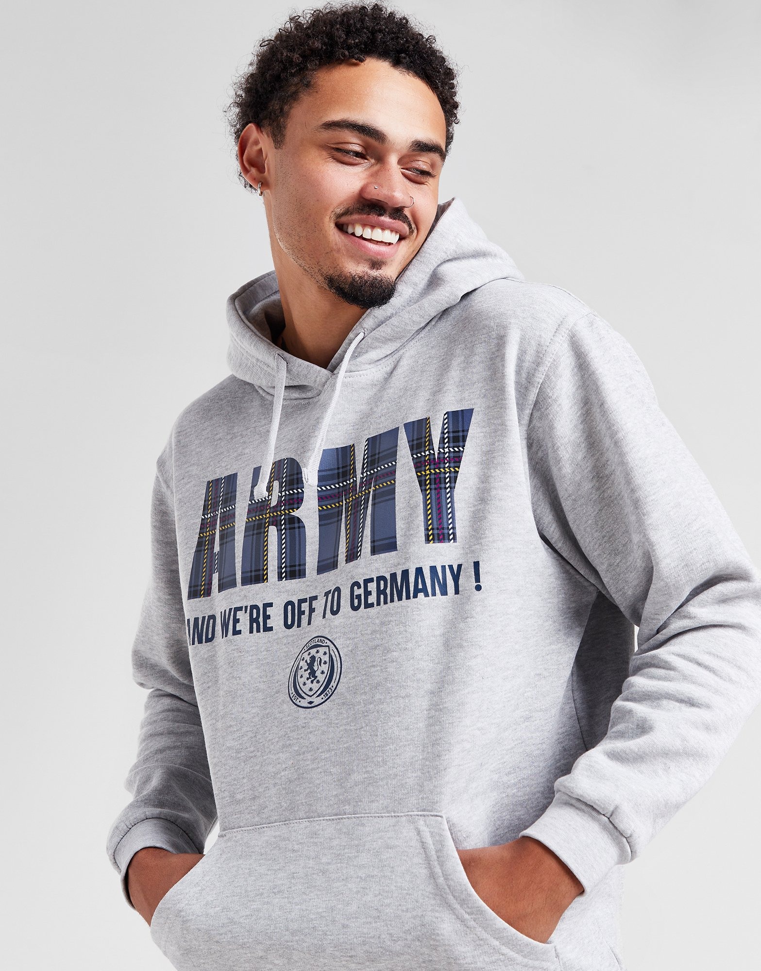 Grey Official Team Scotland 'And We're Off To Germany' Hoodie | JD ...