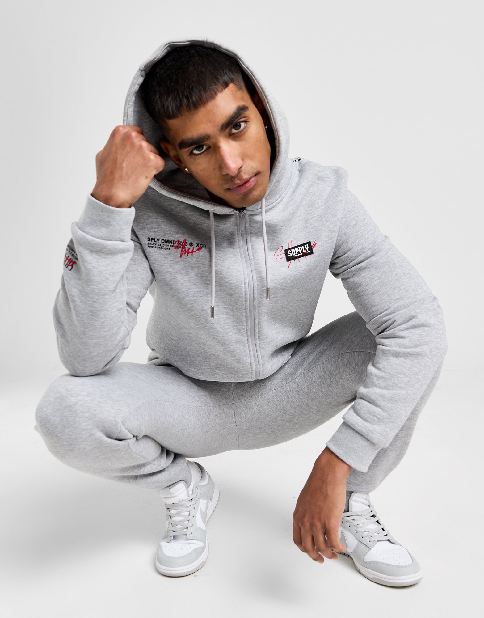 Supply & Demand Drone FullZip Hoodie em Cinzento JD Sports