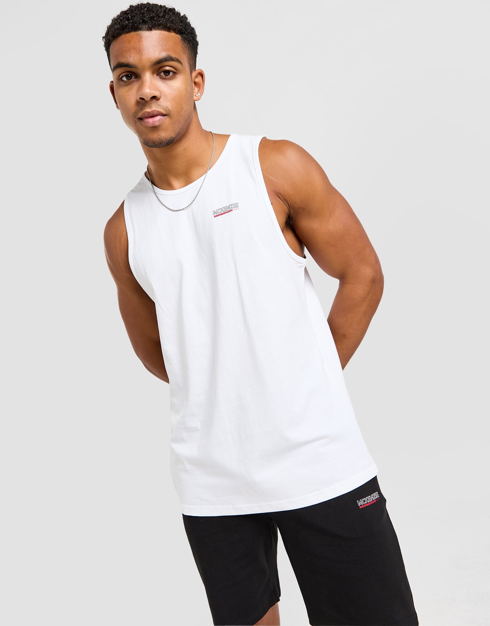 White McKenzie Essential Vest/Shorts Set | JD Sports UK