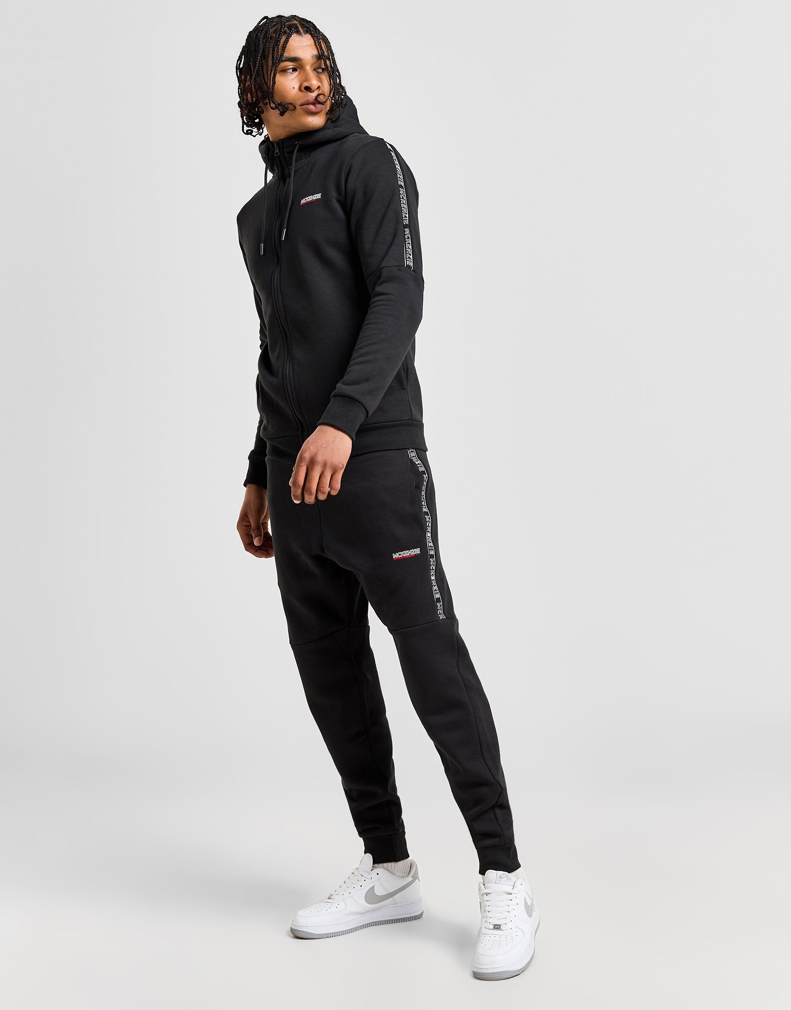 Black McKenzie Essential Tape Joggers JD Sports UK