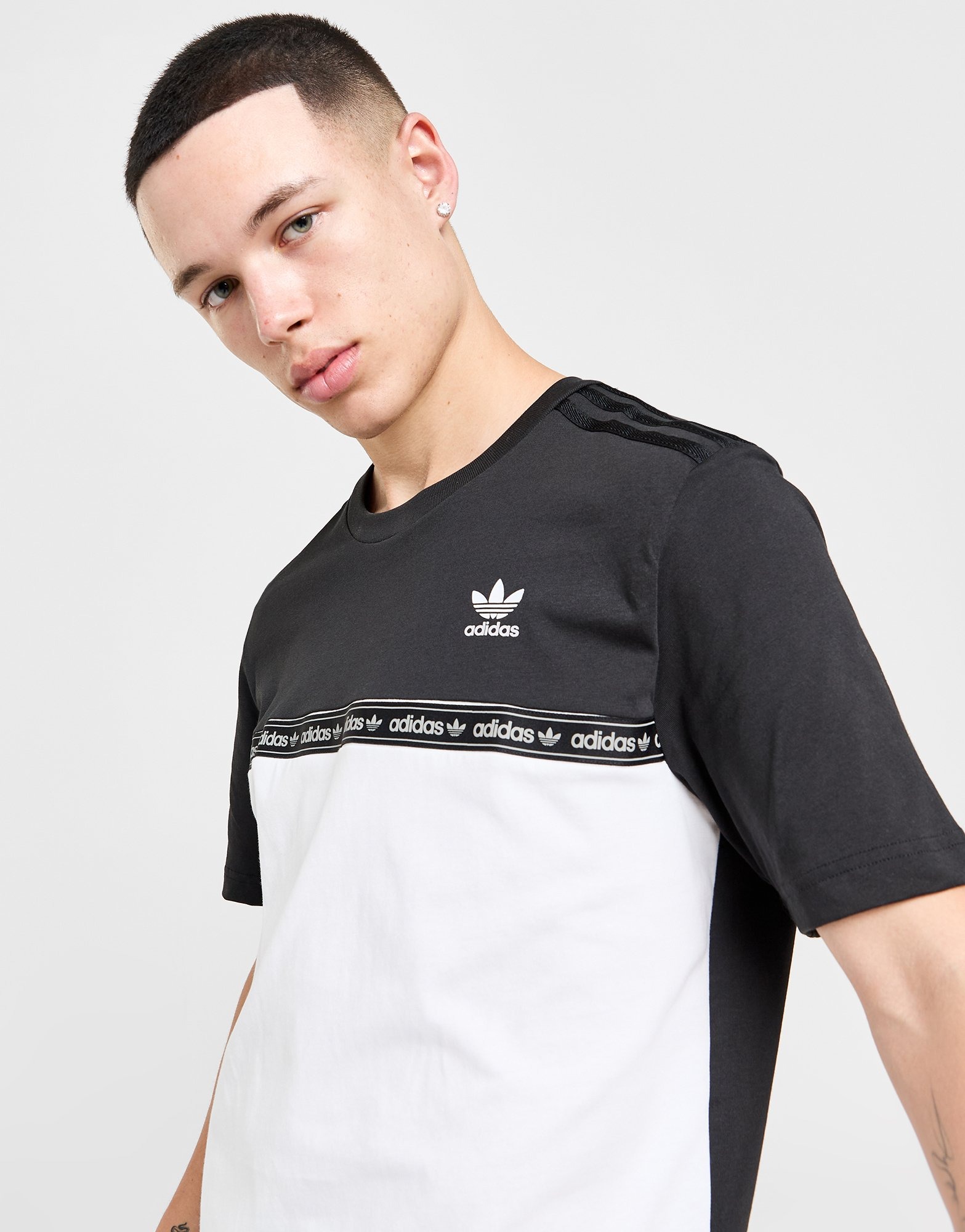 Black adidas Originals New York Tape T-Shirt - JD Sports