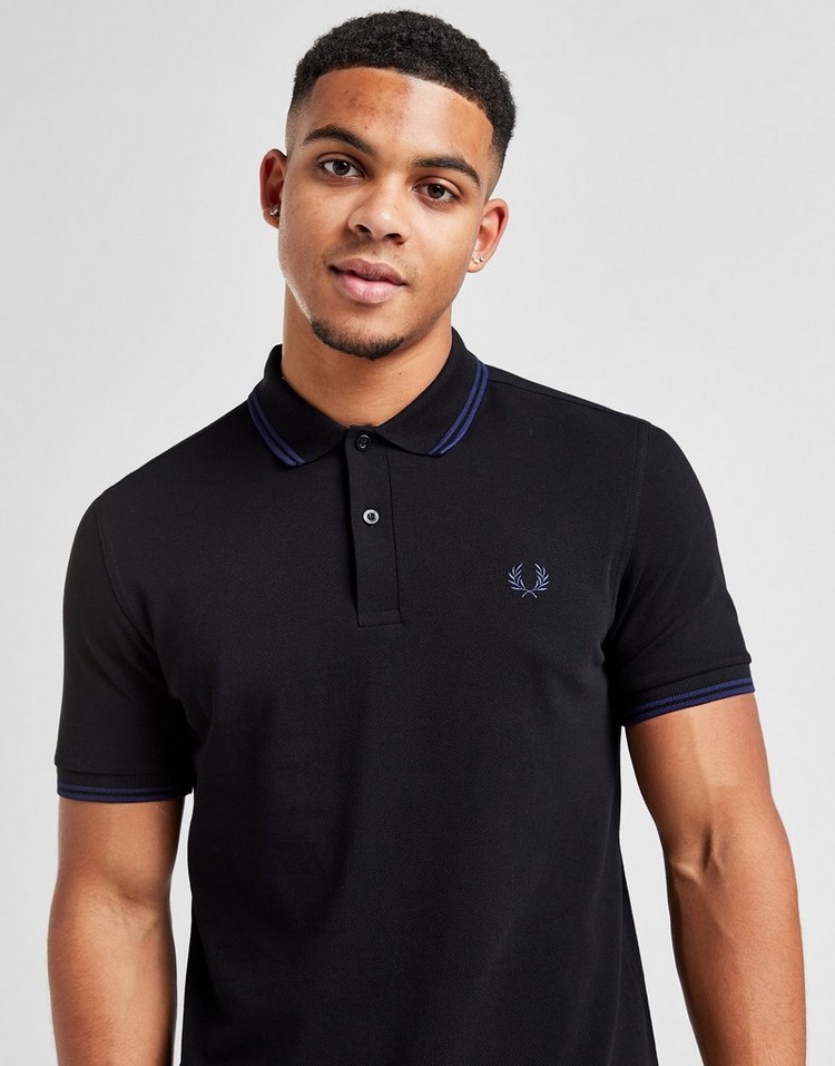 Black Fred Perry Twin Tipped Polo Shirt | JD Sports UK