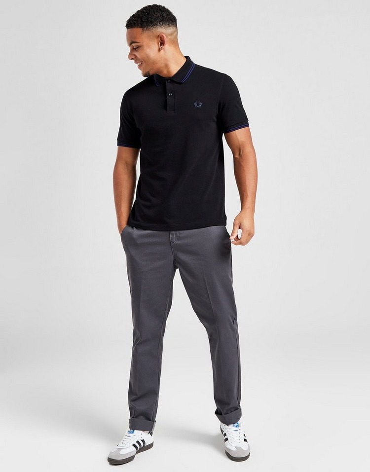 Black Fred Perry Twin Tipped Polo Shirt | JD Sports UK