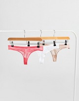 Calvin Klein Underwear 3 Pack Sheer Lace Strings