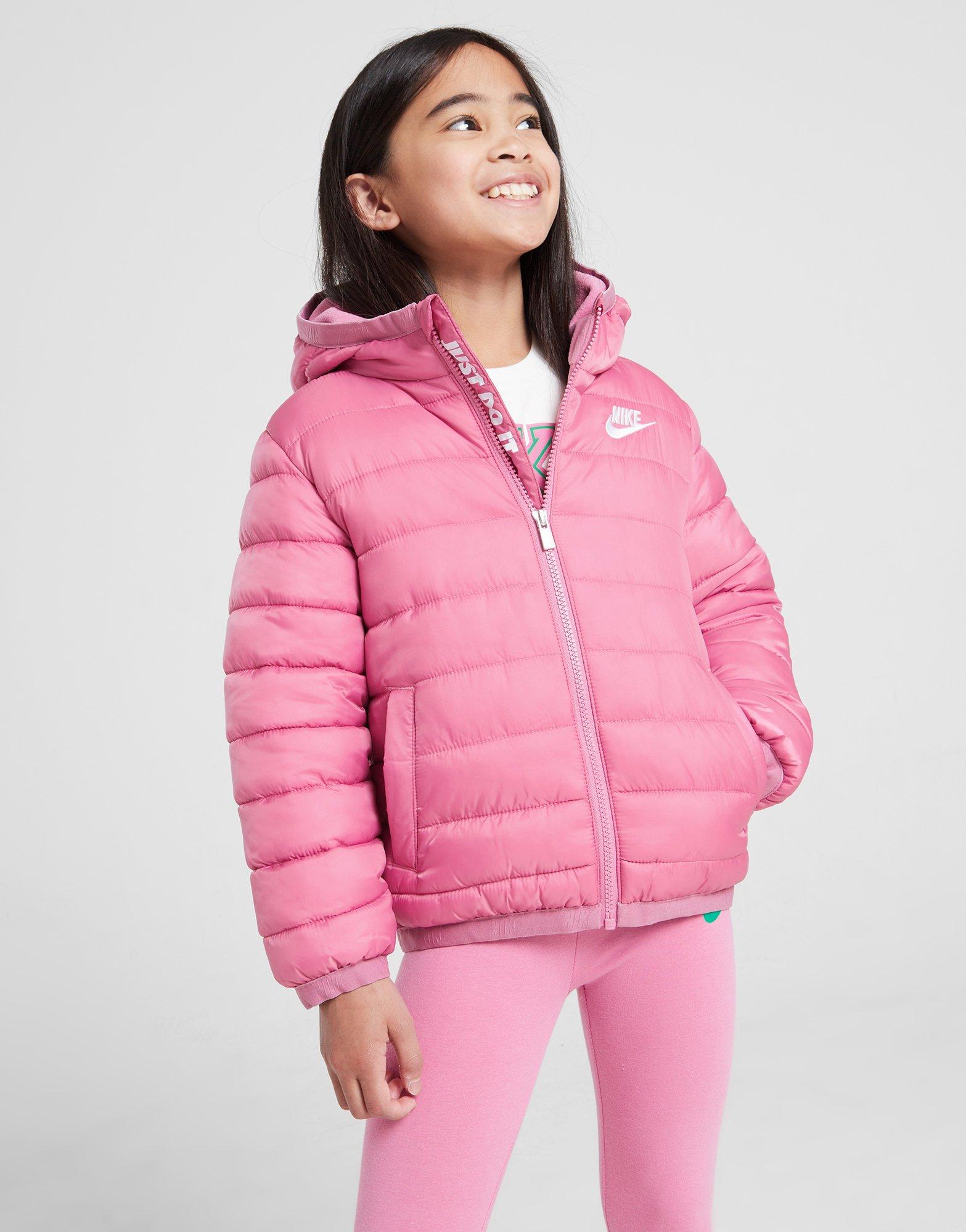 Nike women's heavyweight puffer jacket pink best sale