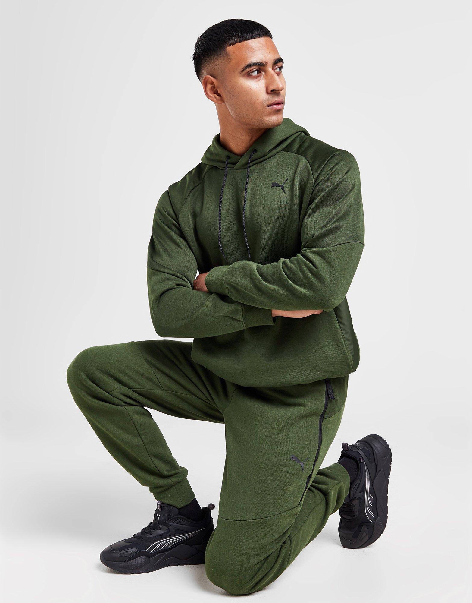 Puma tracksuit mens on sale green