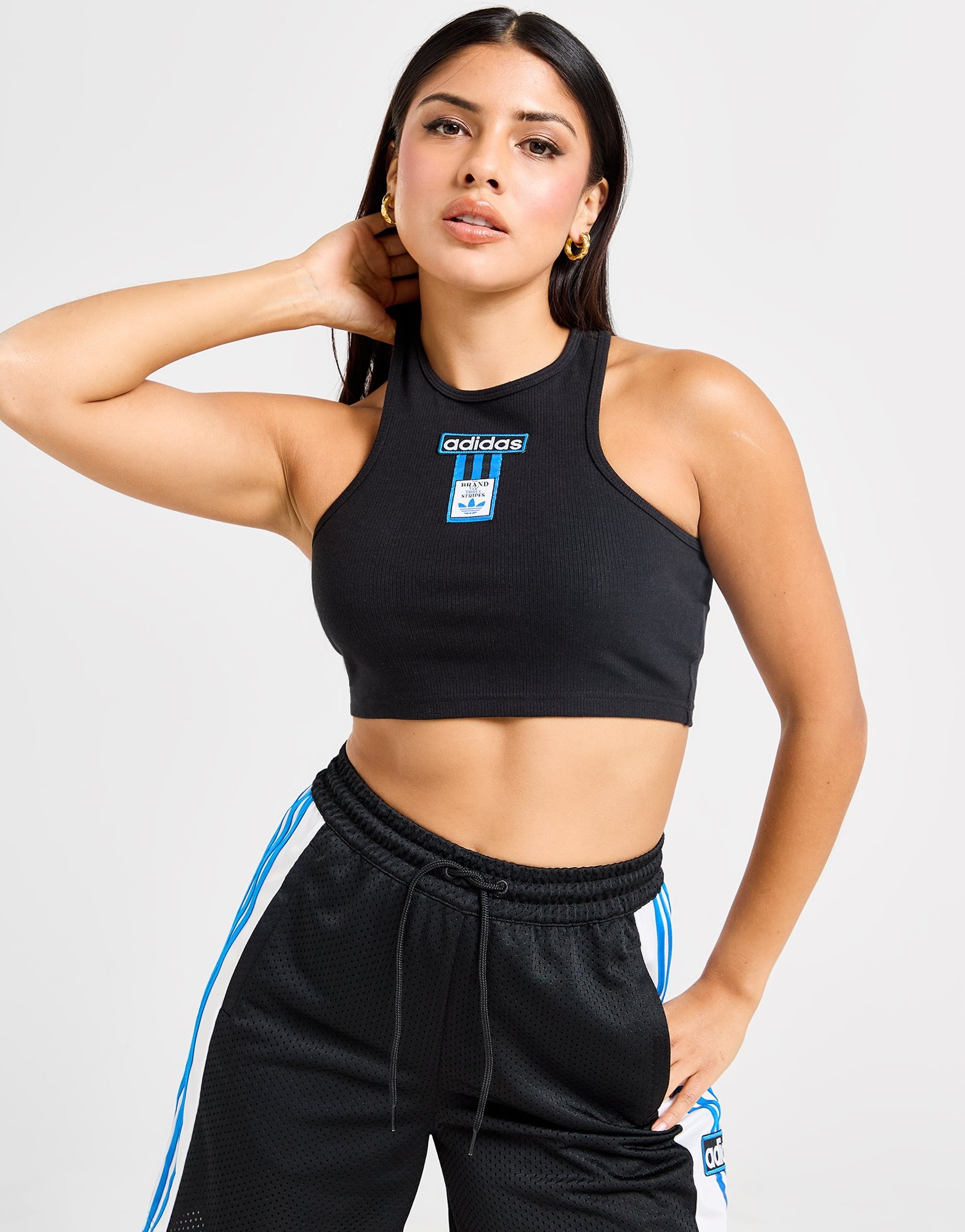 Black adidas Originals Adibreak Crop Tank Top - JD Sports NZ