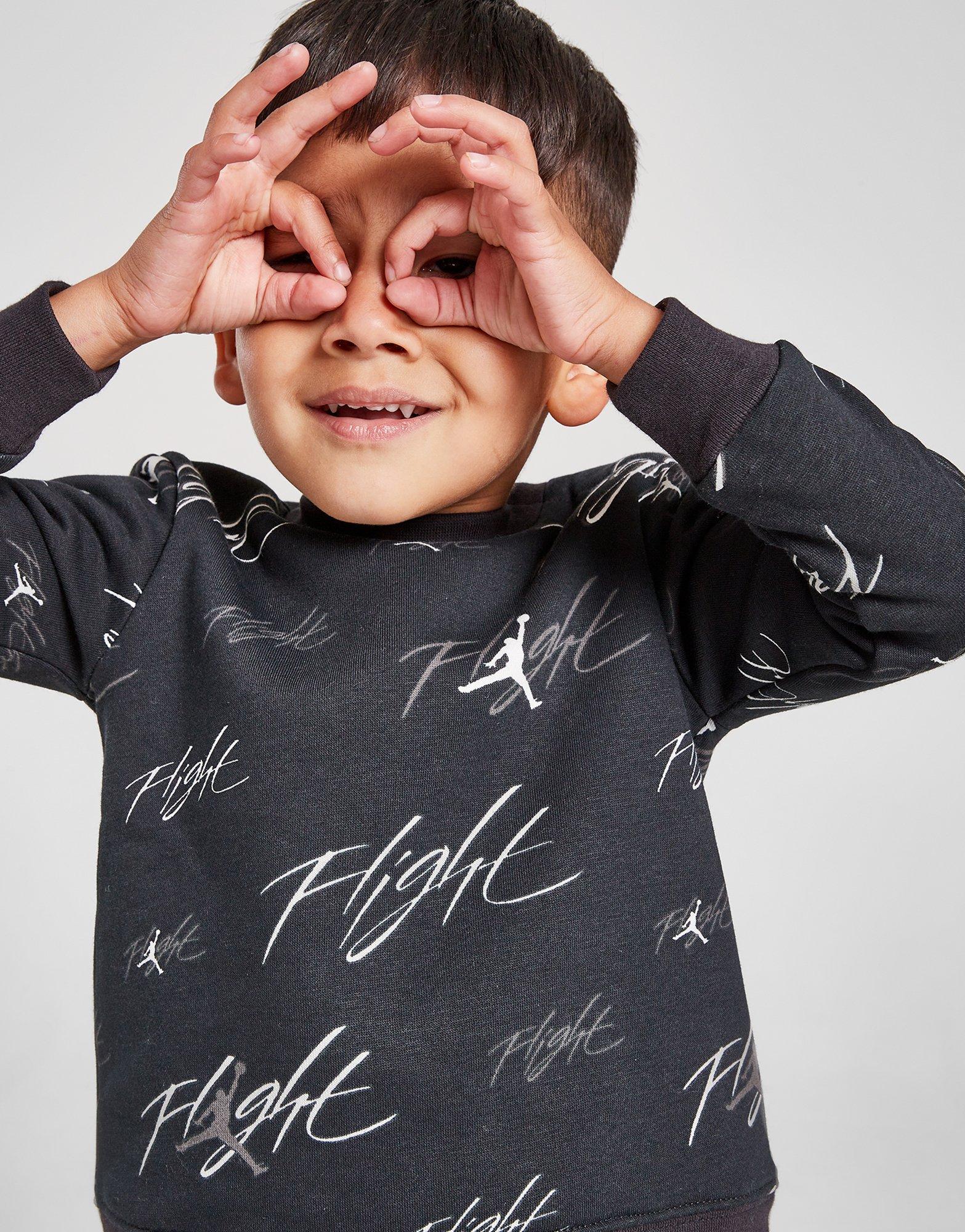 Jordan Haze All Over Print Crew/Jogginghose Set Babys