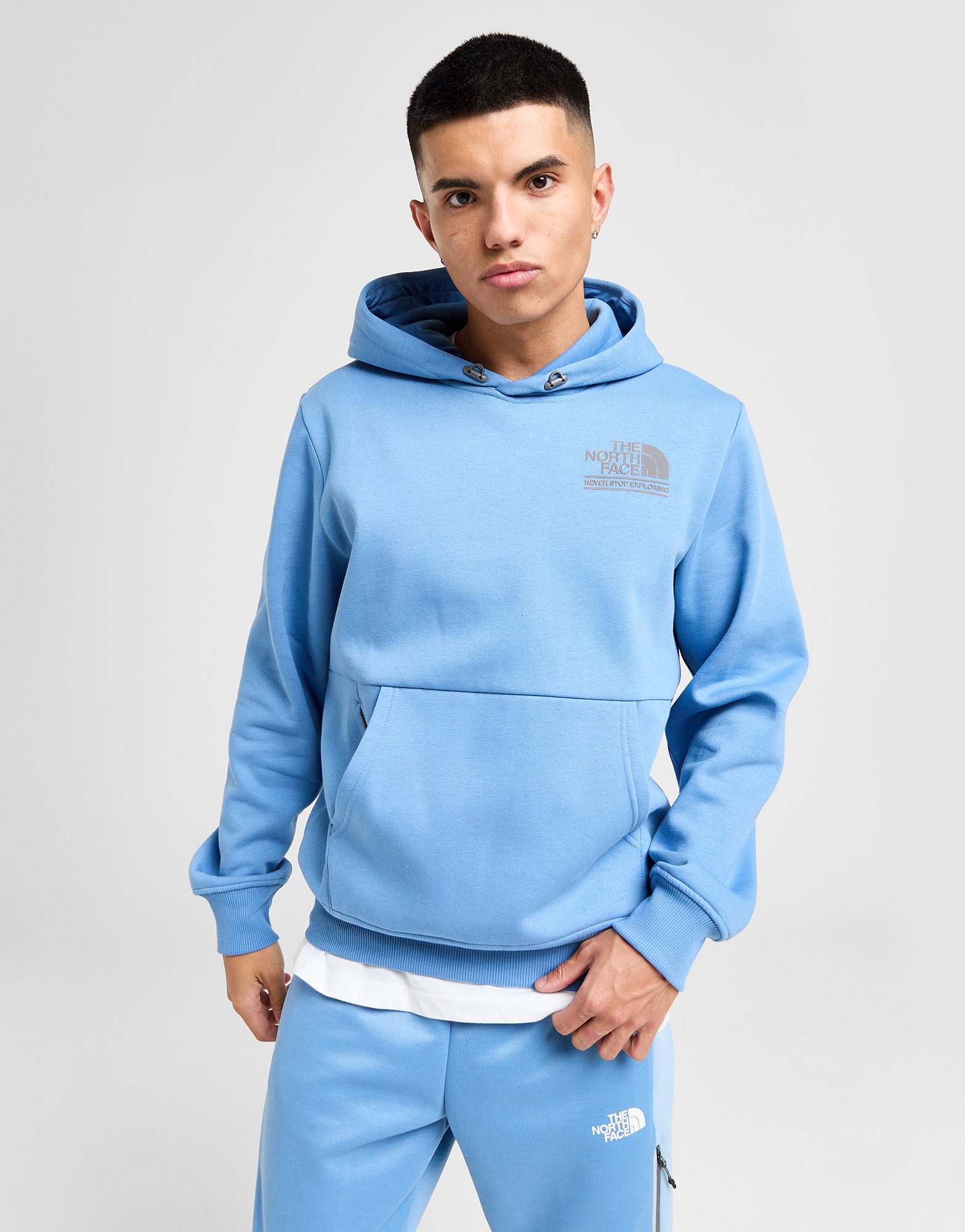 Baby blue north face hoodie on sale