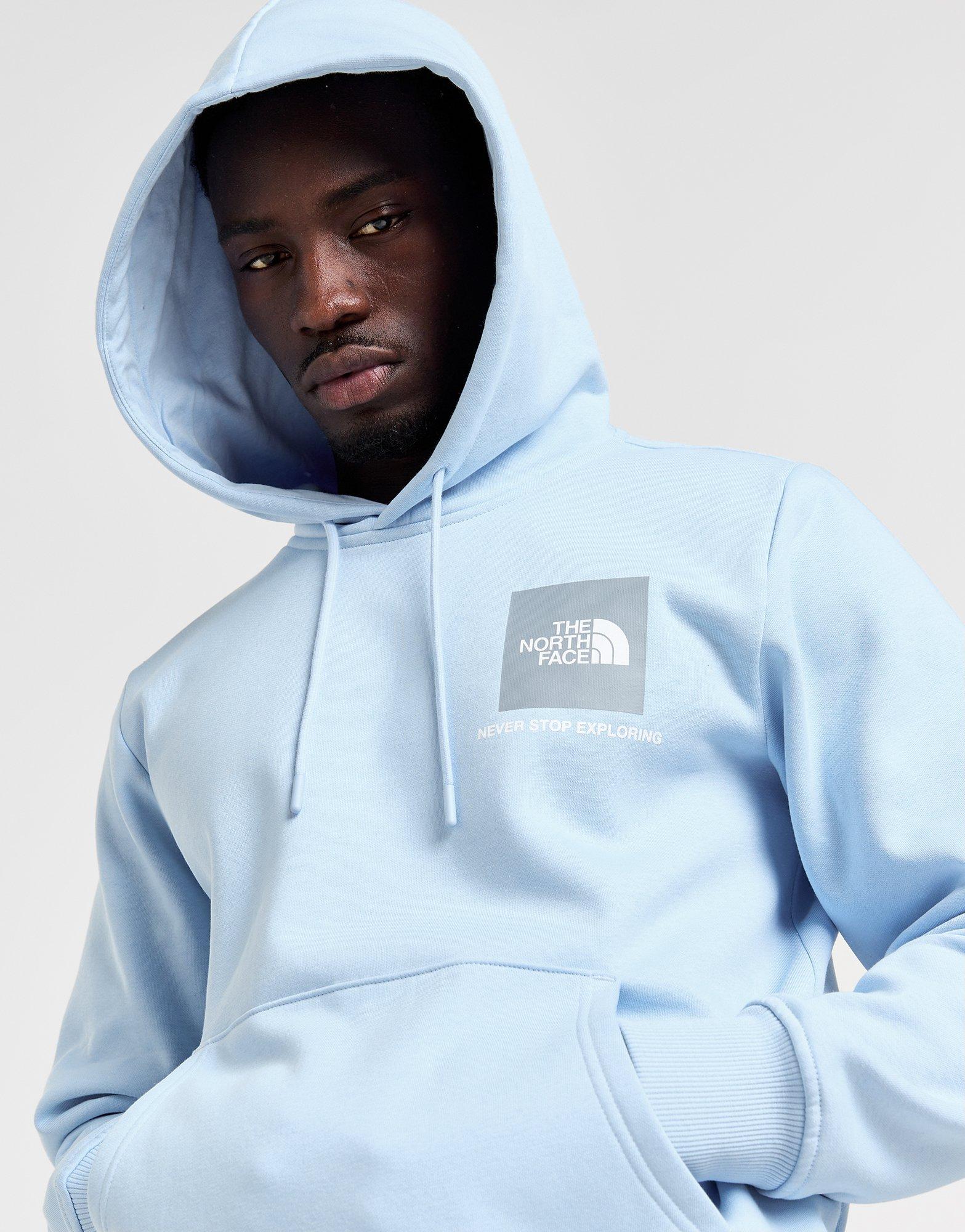 Baby blue north face hoodie sale