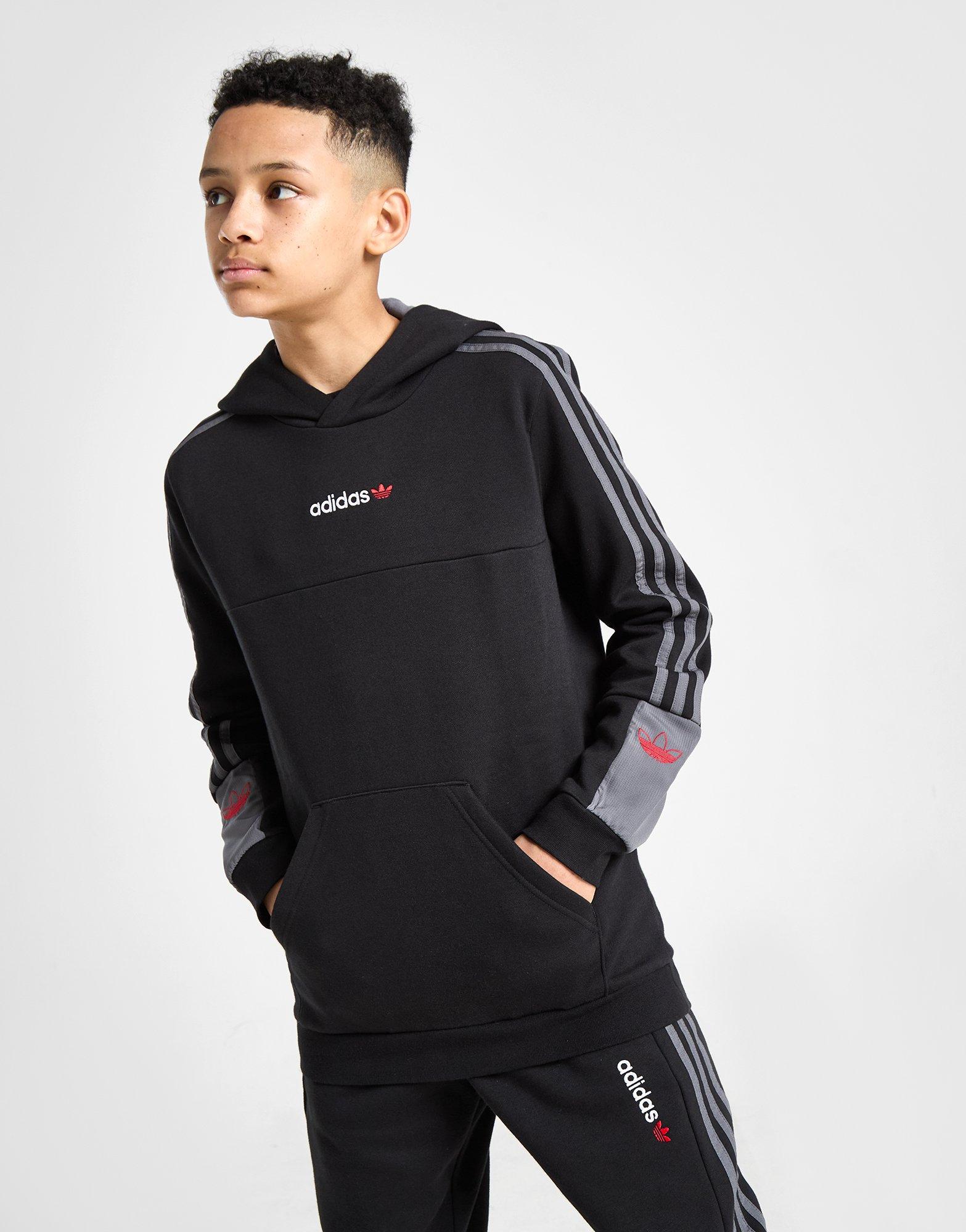 Black adidas Originals Itasca Overhead Hoodie Junior JD Sports Global